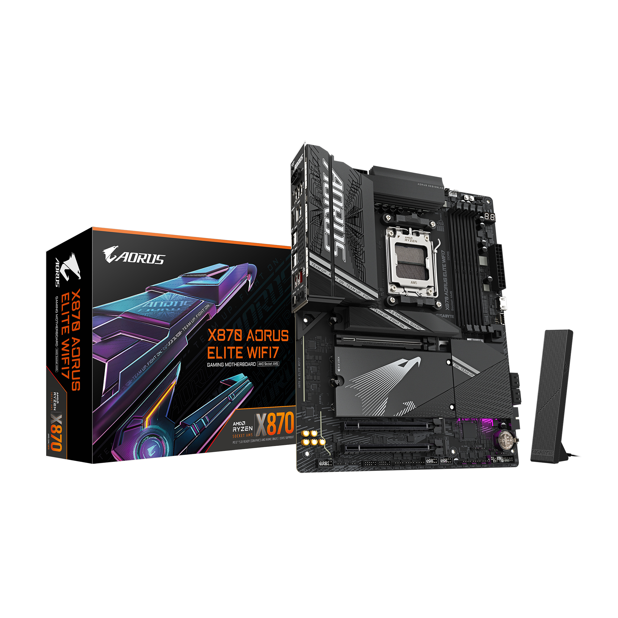 Carte mère GIGABYTE X870 AORUS ELITE WIFI7 AMD AM5 LGA 1718, ATX(Open Box)