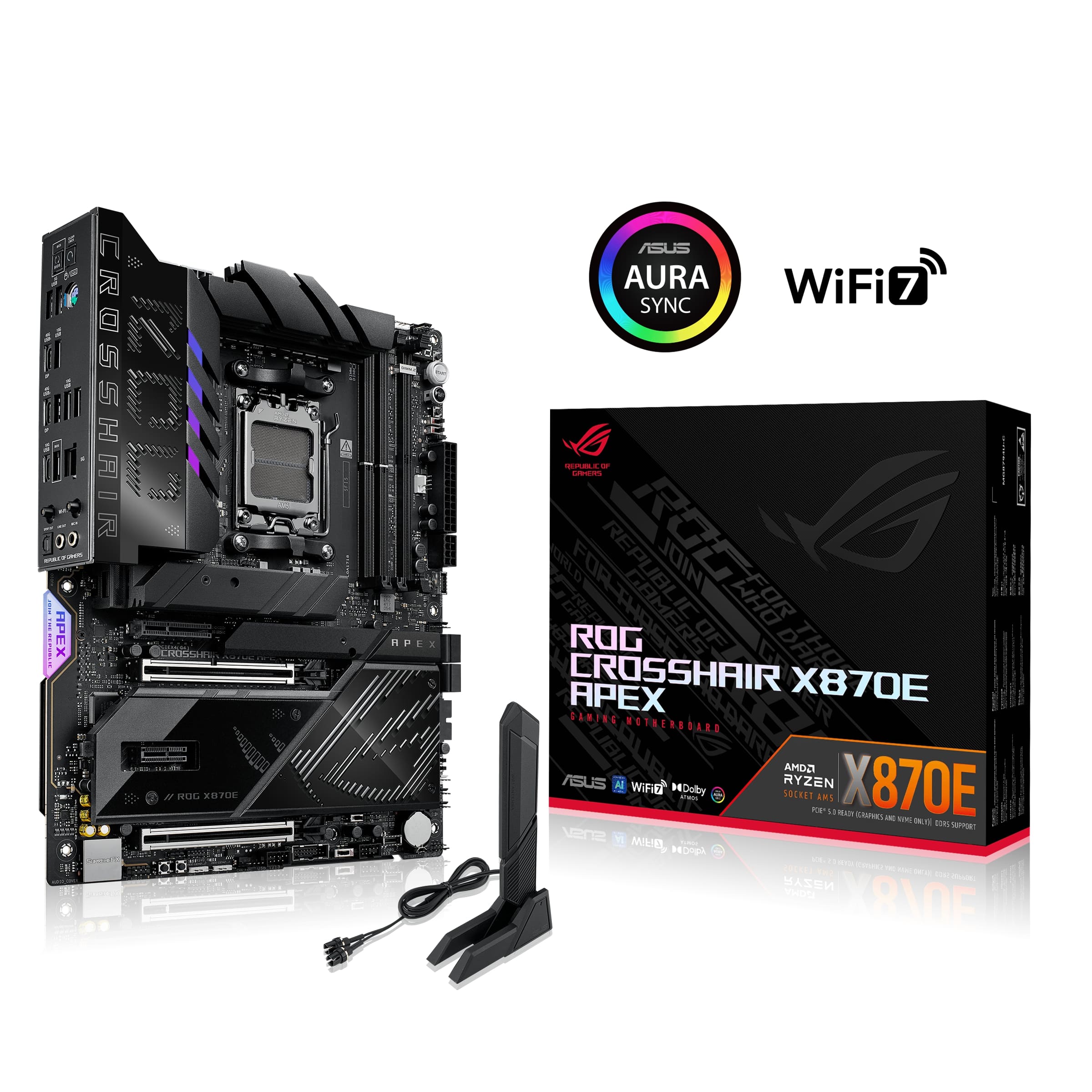 Carte mère ASUS ROG CROSSHAIR X870E APEX AMD X870E AM5 ATX