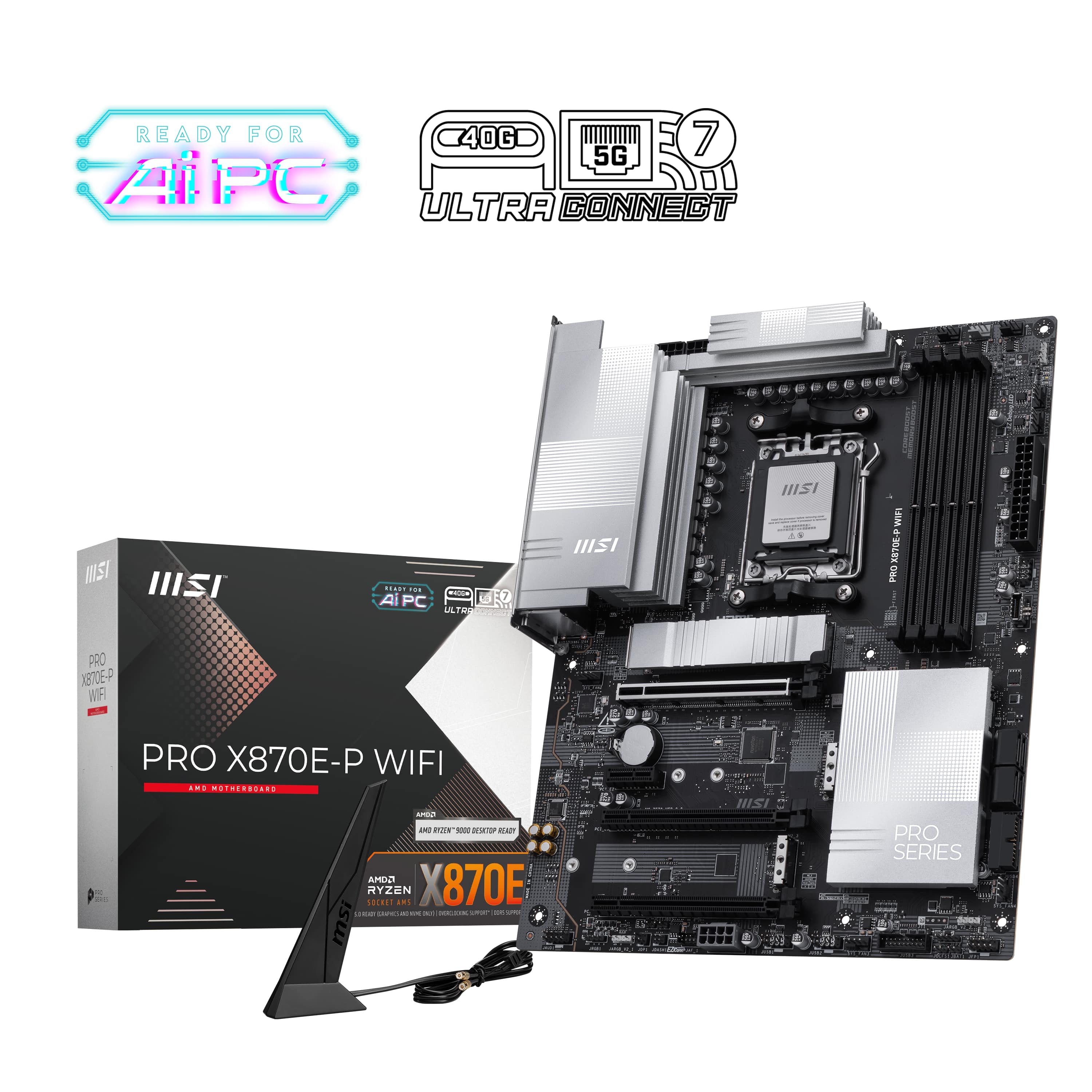 MSI PRO X870E-P WIFI AMD X870 AM5 DDR5 ATX Wi-Fi 7 Motherboard