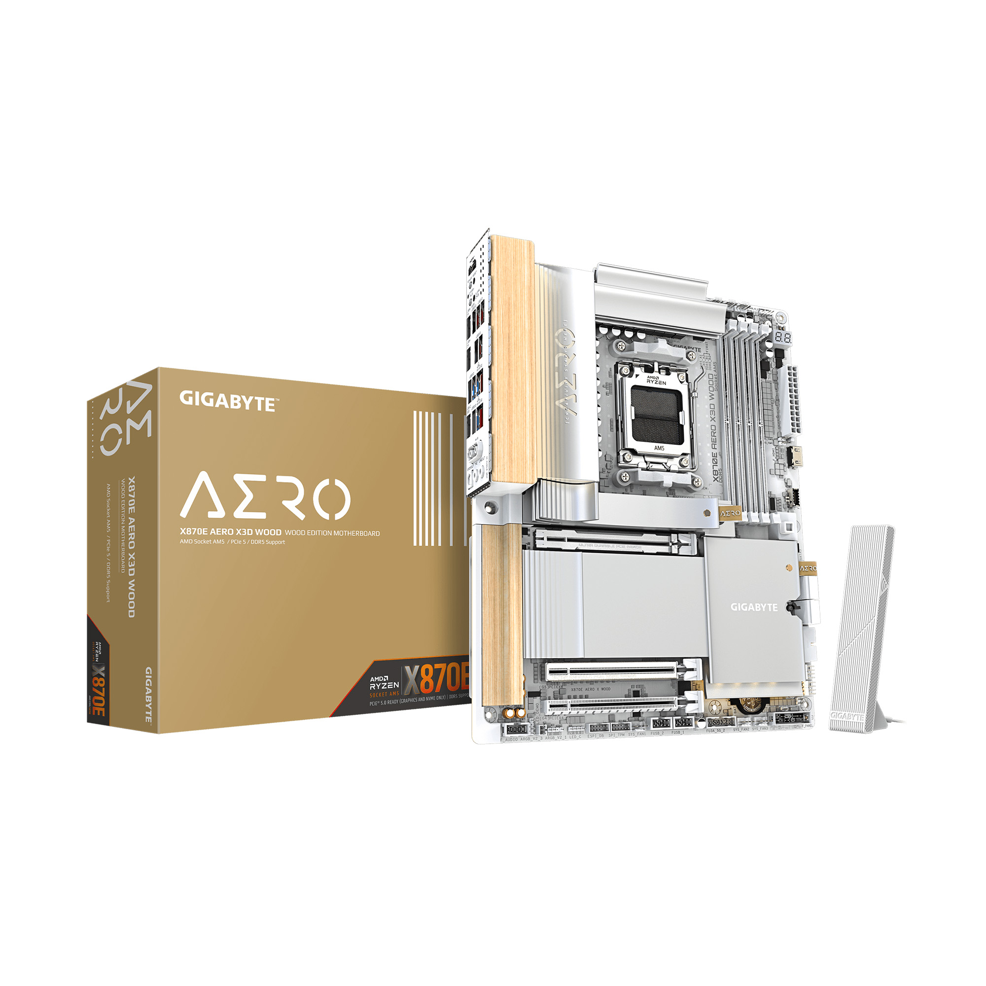 GIGABYTE X870E AERO X3D WOOD AMD AM5 LGA 1718 Motherboard