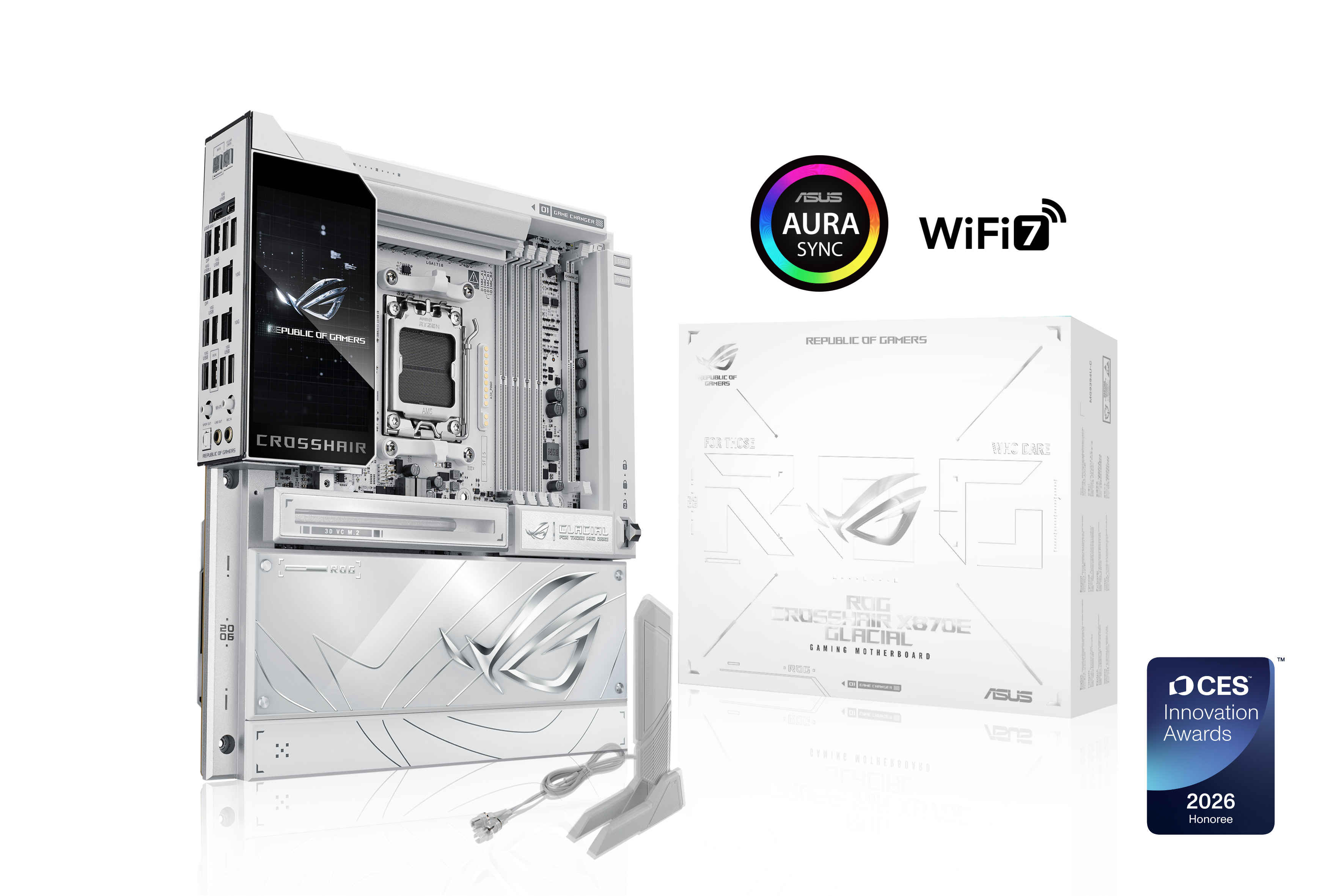 ASUS ROG CROSSHAIR X870E GLACIAL AMD AM5 E-ATX Motherboard