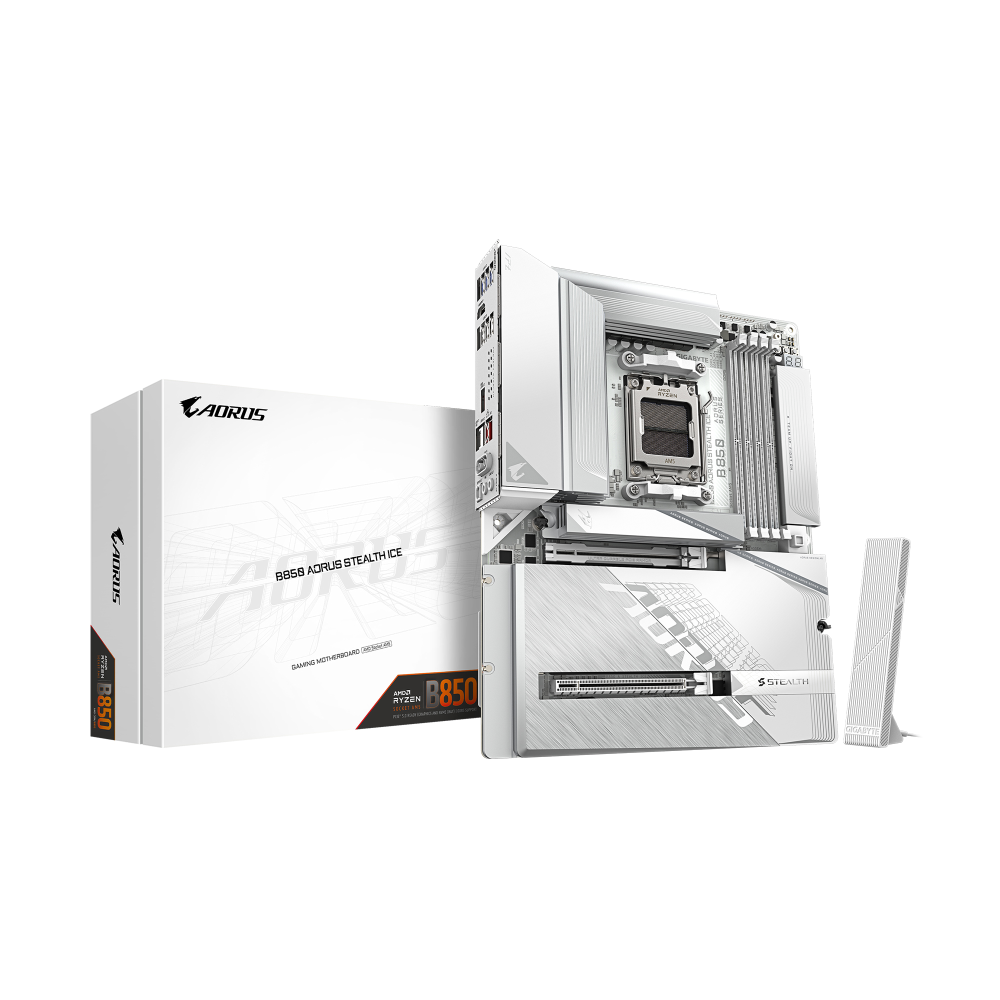 GIGABYTE B850 AORUS STEALTH ICE AMD AM5 ATX Motherboard