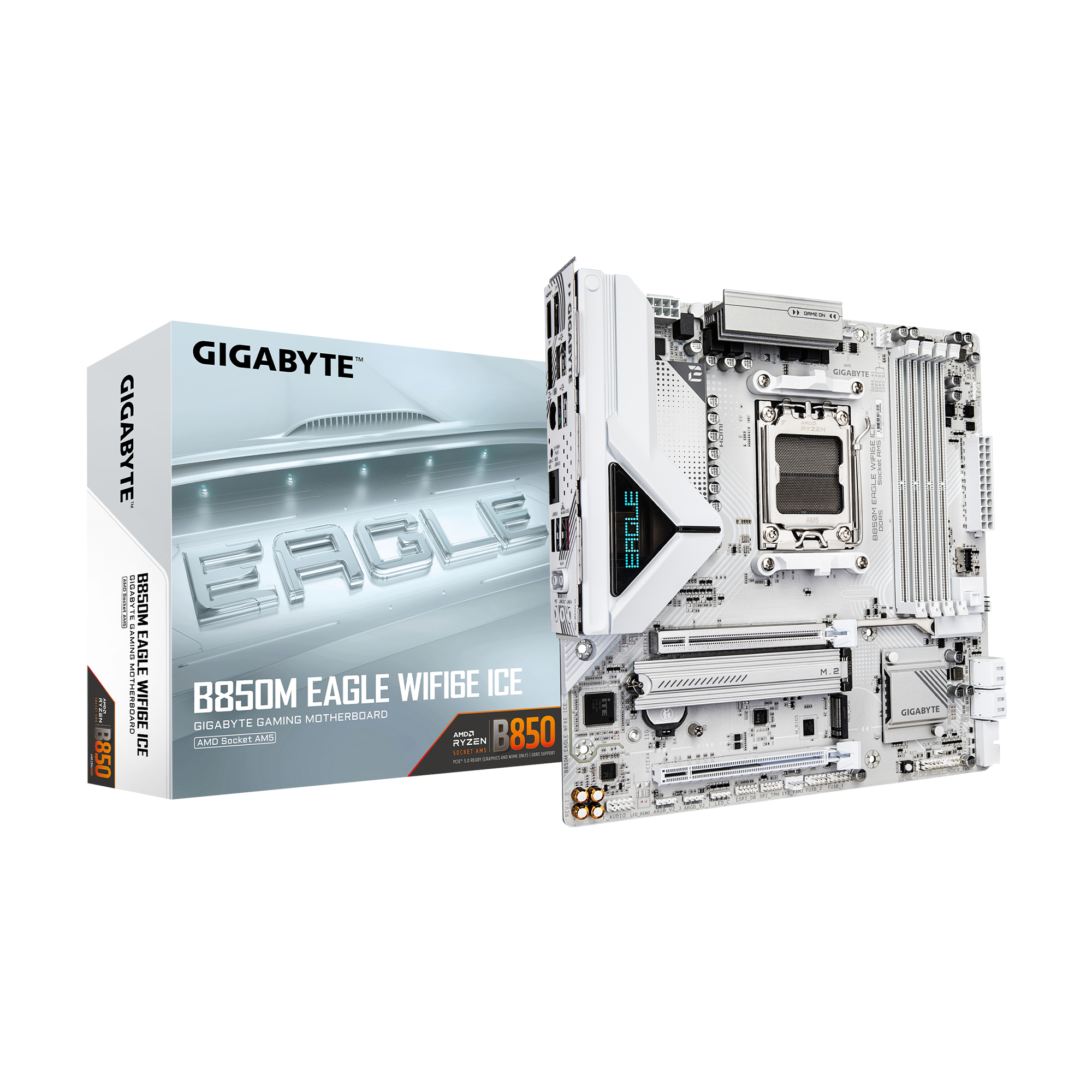 GIGABYTE B850M EAGLE WIFI6E ICE AMD AM5 mATX Motherboard