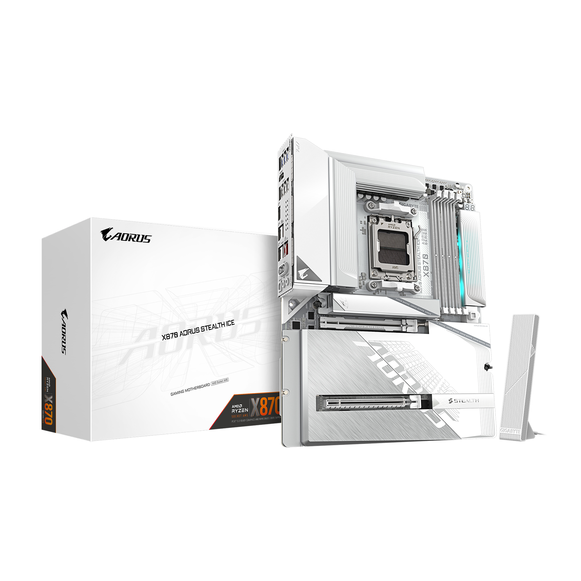 GIGABYTE X870 AORUS STEALTH ICE AMD AM5 ATX Carte mère