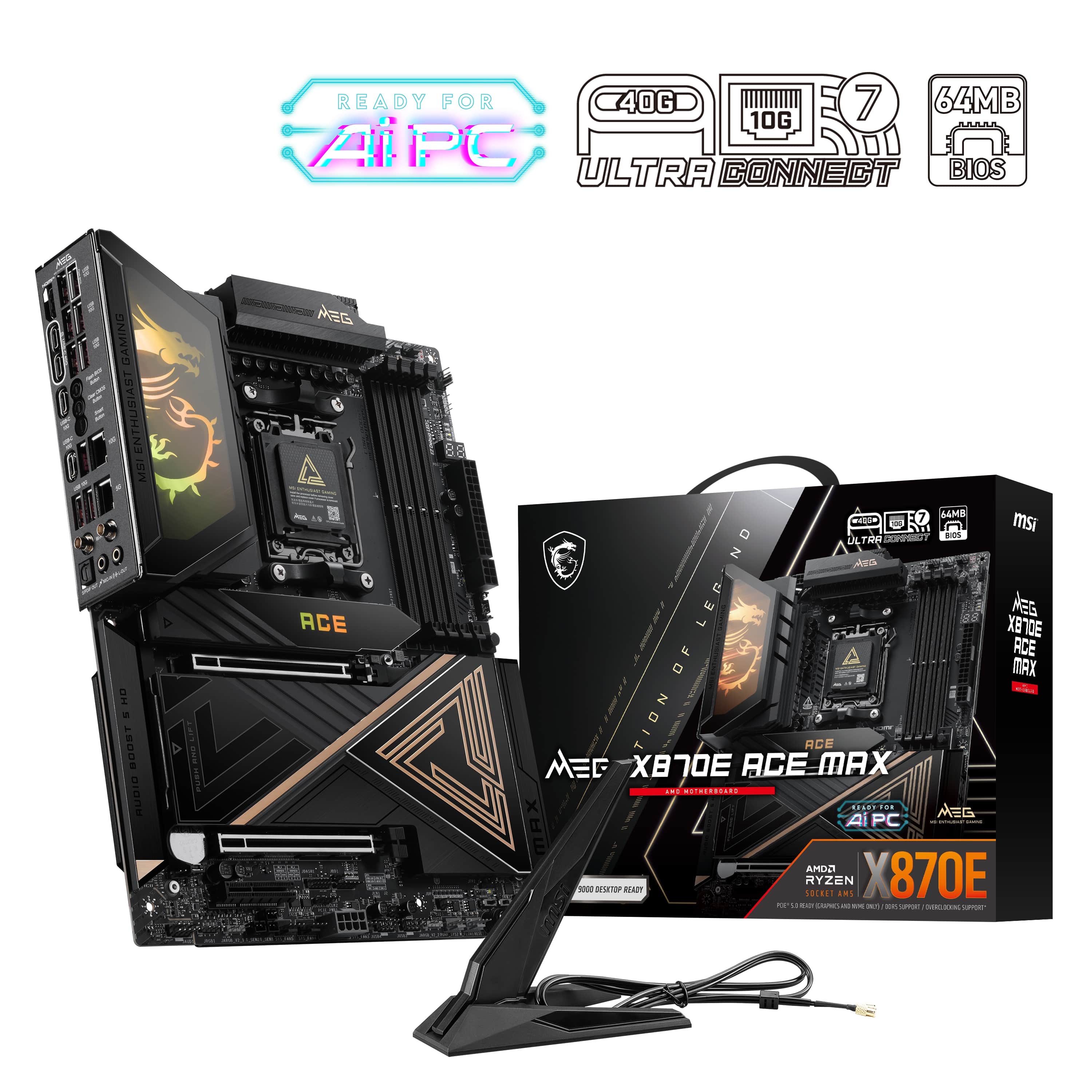 MSI MEG X870E ACE MAX AMD AM5 ATX Motherboard