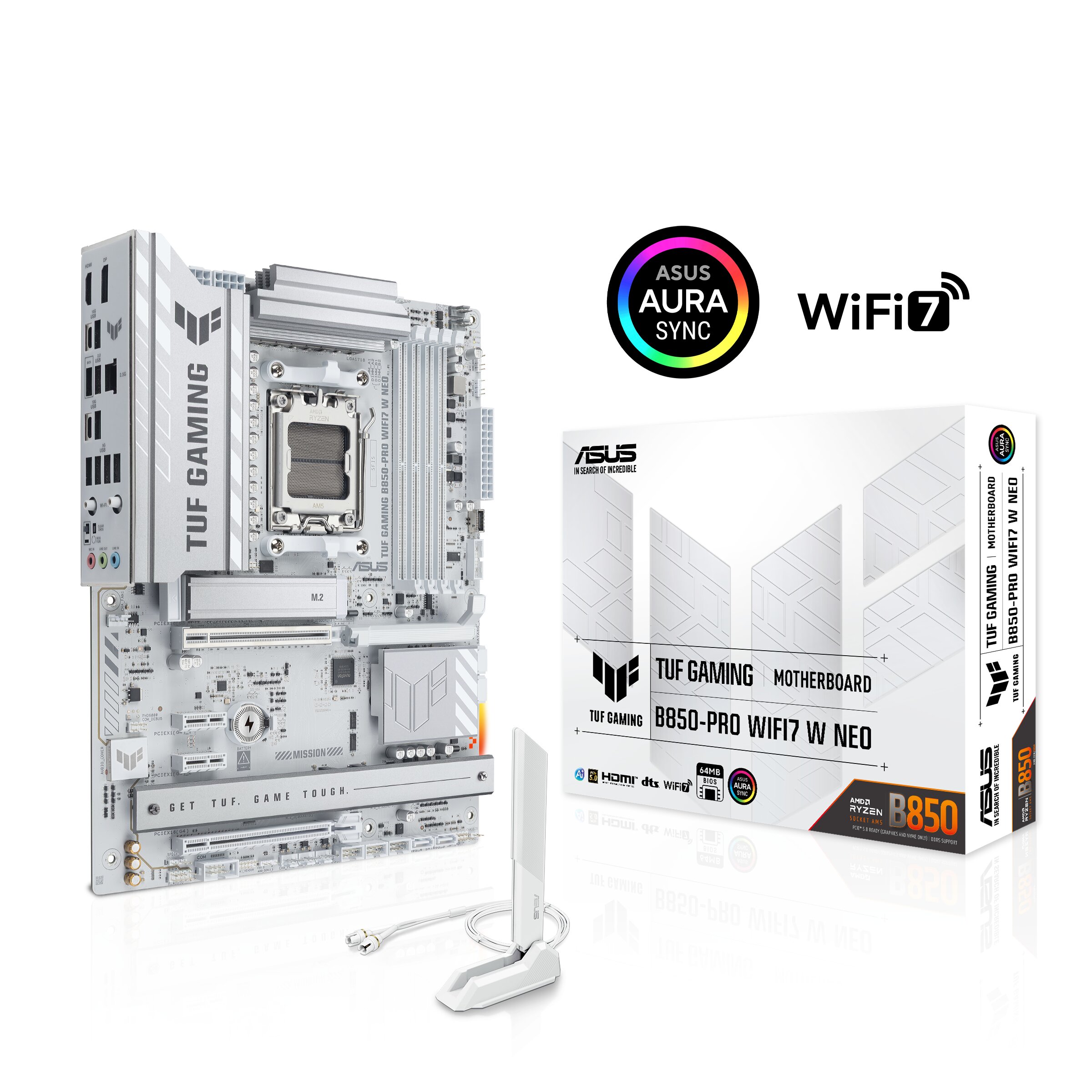 ASUS TUF GAMING B850-PRO WIFI7 W NEO AMD AM5 ATX Motherboard
