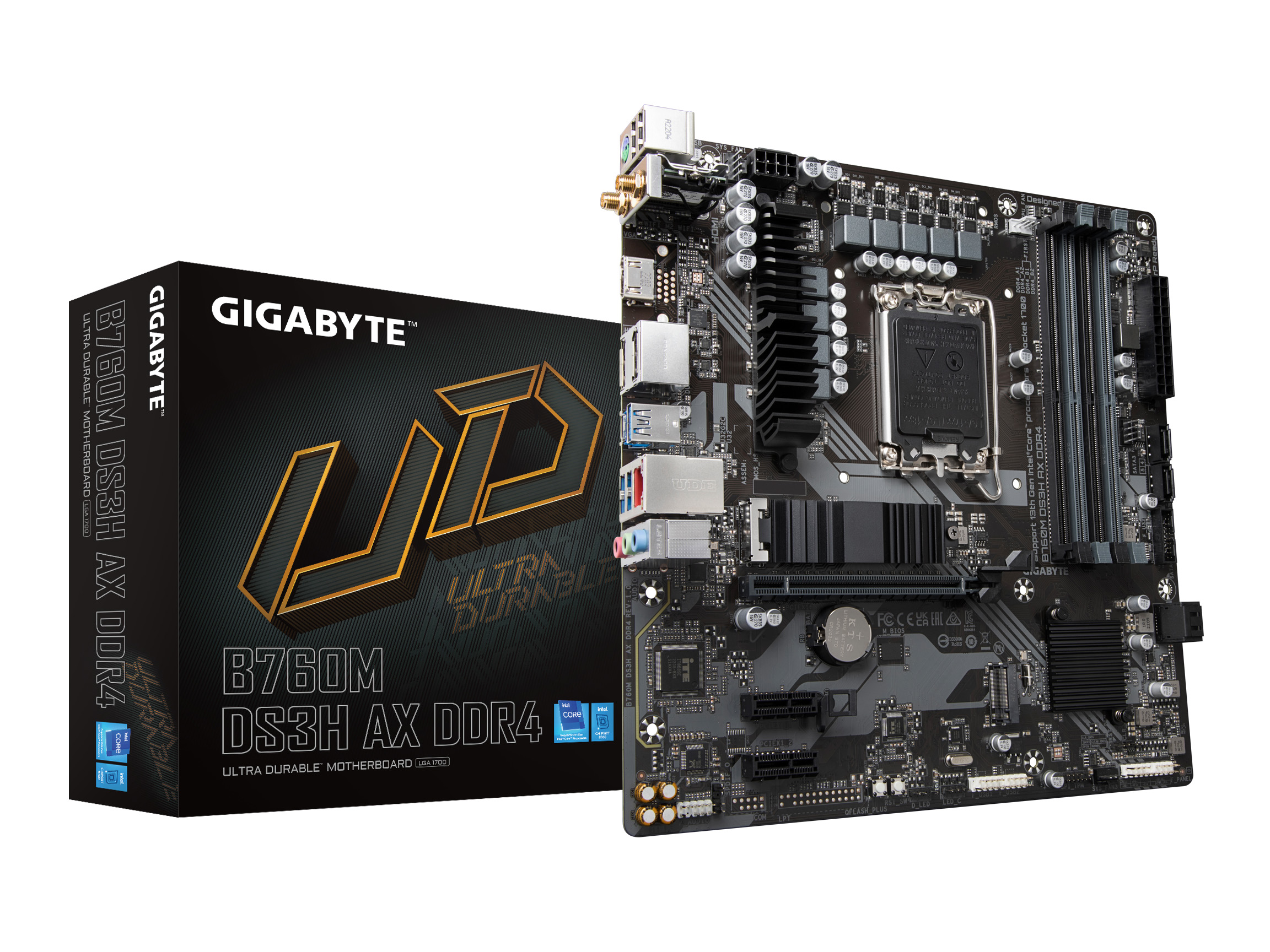 (Open Box) GIGABYTE B760M DS3H AX DDR4 LGA 1700 Intel B760 M-ATX Motherboard with DDR4, Dual M.2, PCIe 4.0, USB 3.2 Gen 2 Type-