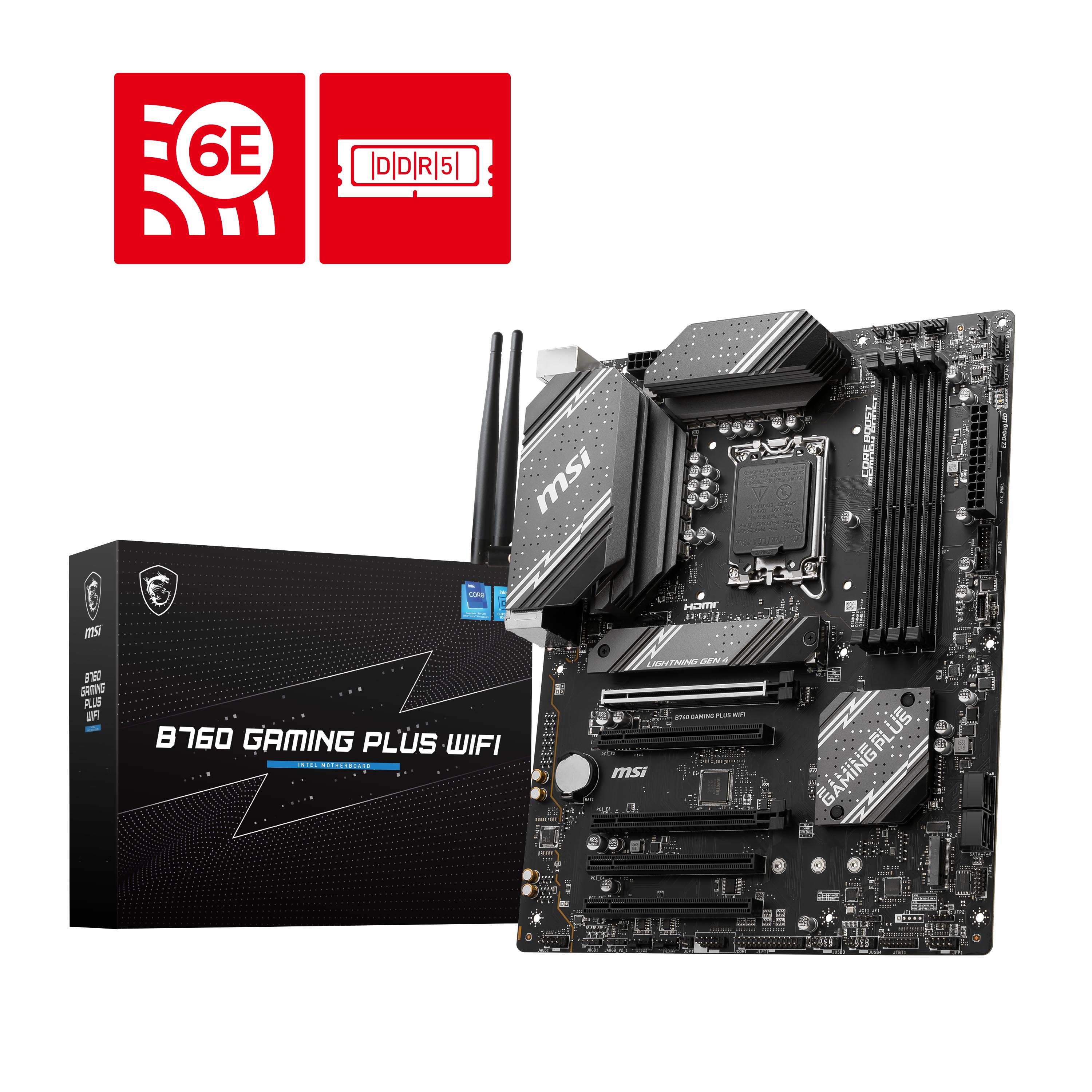 MSI B760 GAMING PLUS WIFI Intel LGA 1700 ATXMotherboard(Open Box)