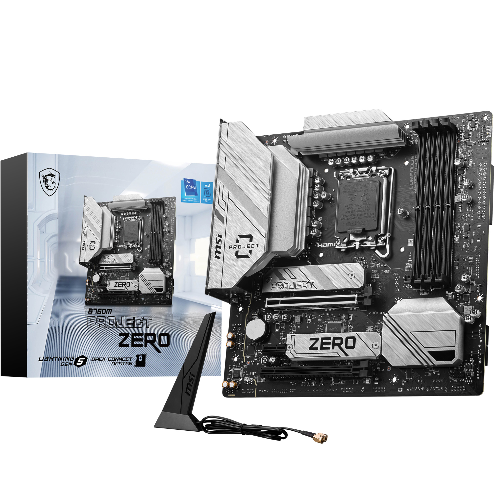 MSI B760M PROJECT ZERO, Intel ATX LGA 1700