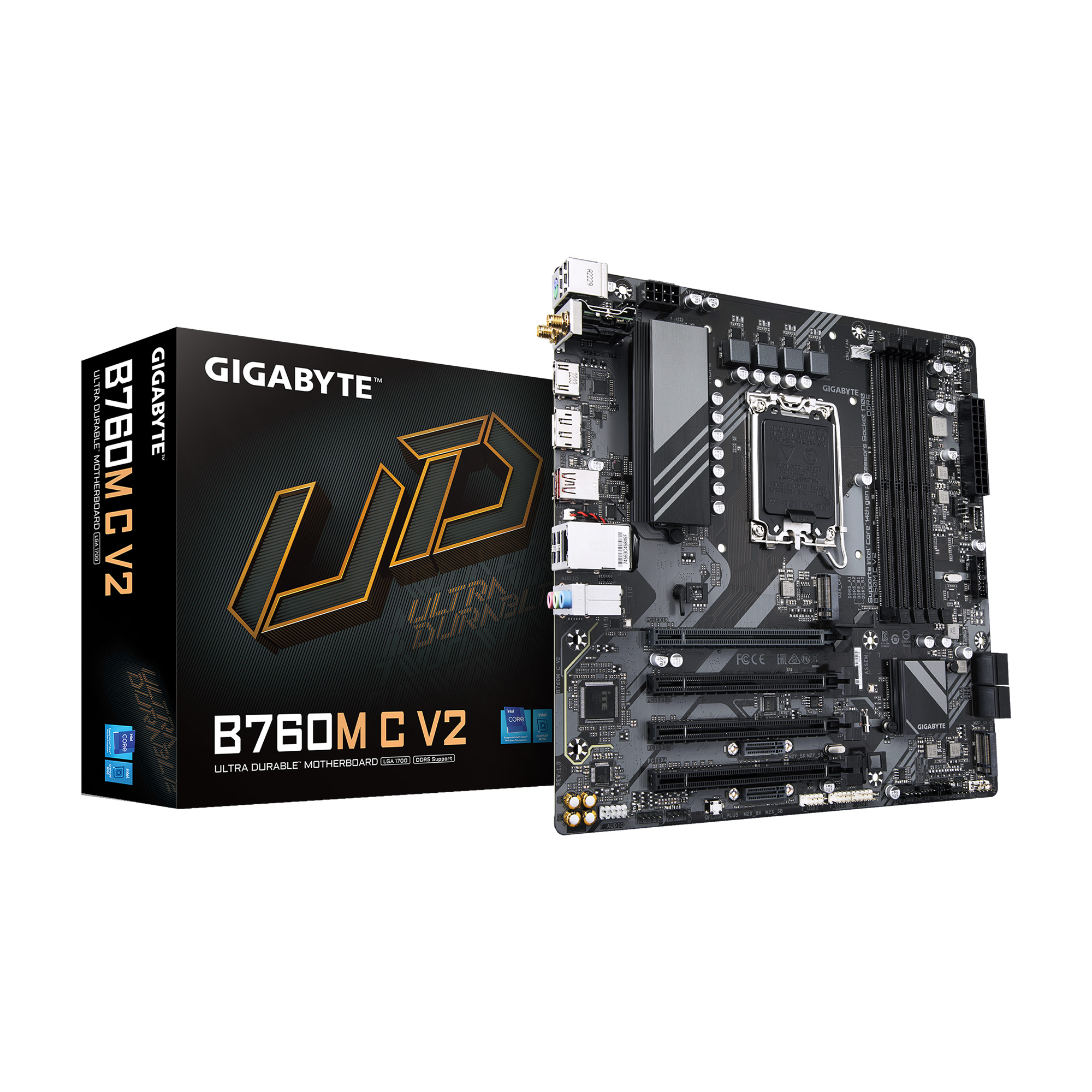 Carte mère GIGABYTE B760M C V2 LGA 1700 Intel B760 M-ATX avec DDR5