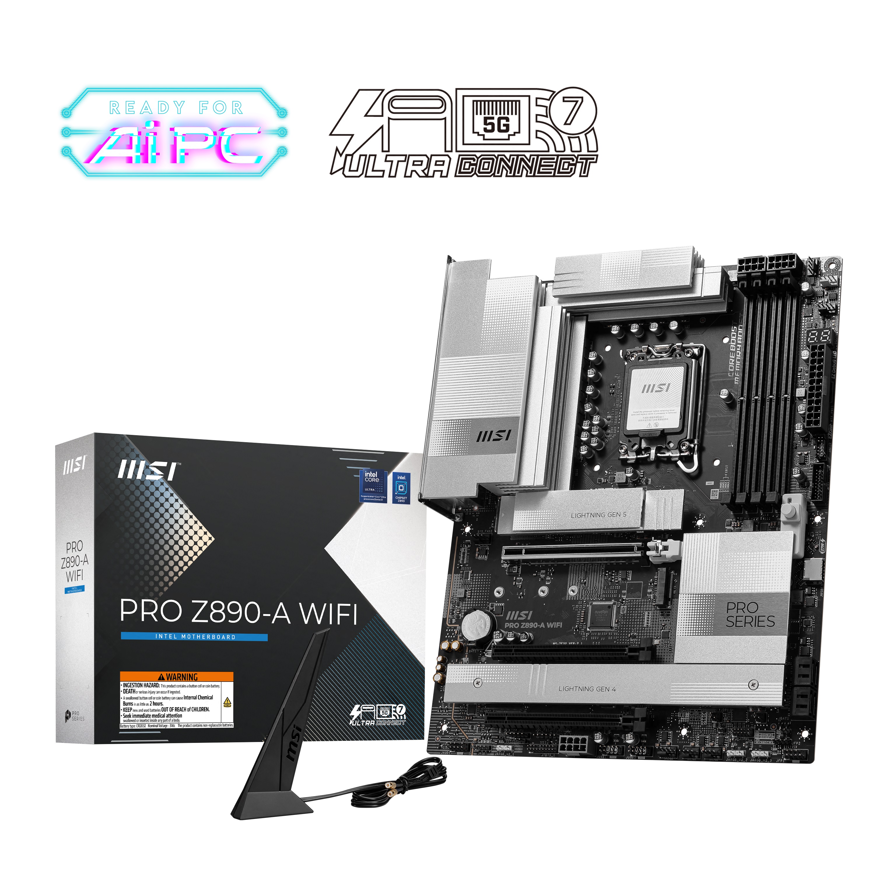 Carte mère MSI PRO Z890-A WIFI, Intel Z890 ATX LGA 1851