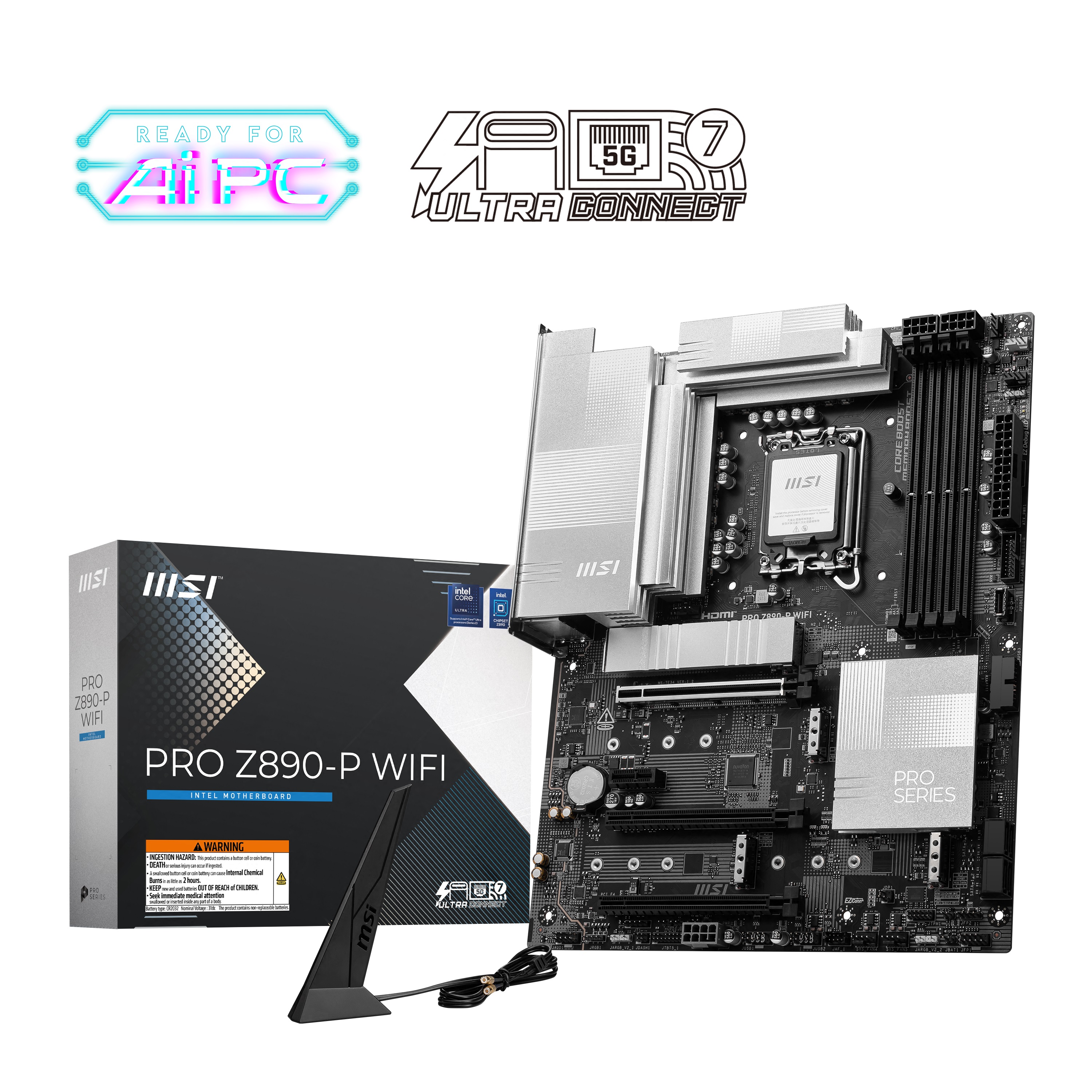 Carte mère MSI PRO Z890-P WIFI, Intel Z890 ATX LGA 1851