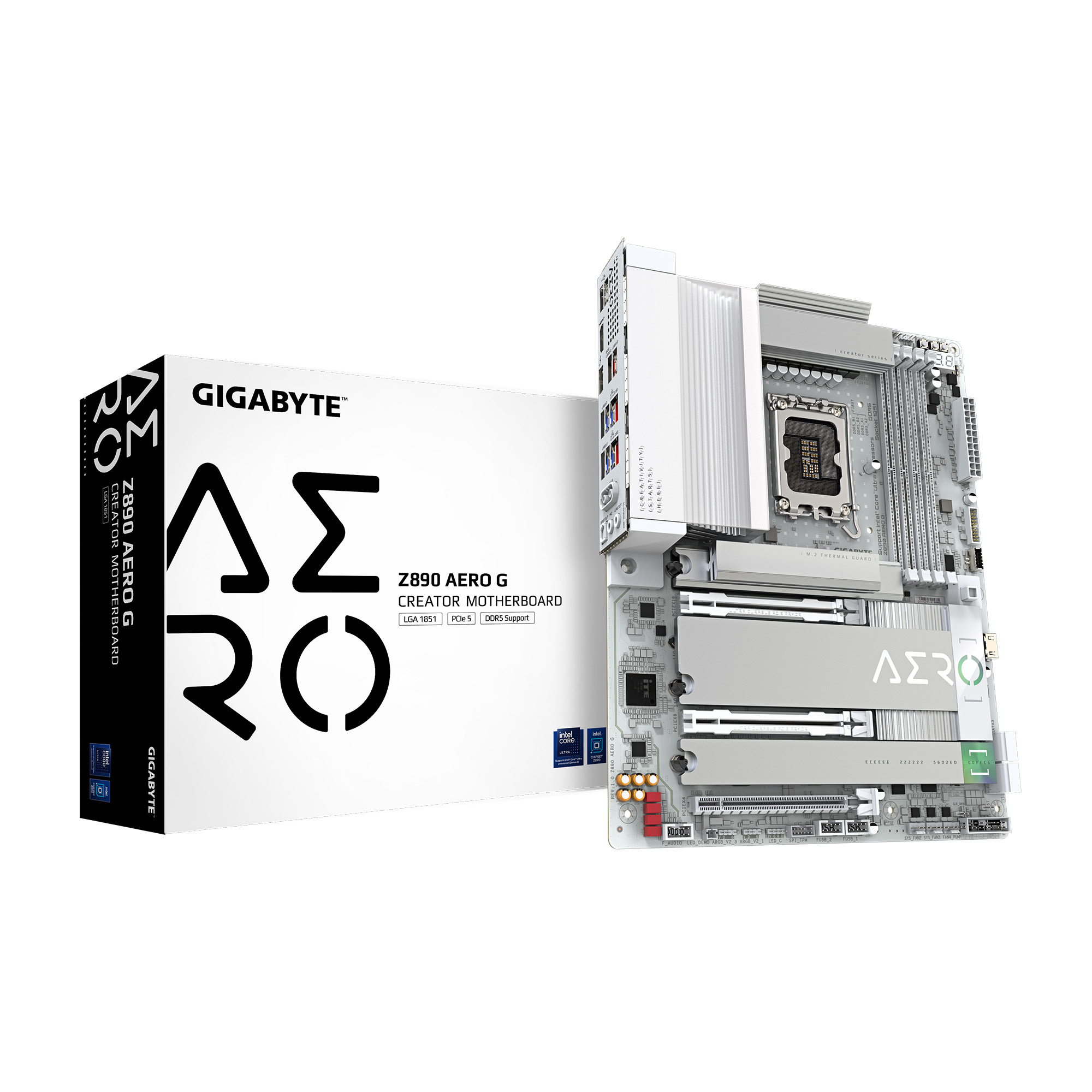 GIGABYTE Z890 AERO G Ultra Core (Series 2) LGA 1851, ATX, DDR5, 5xM.2(Open Box)