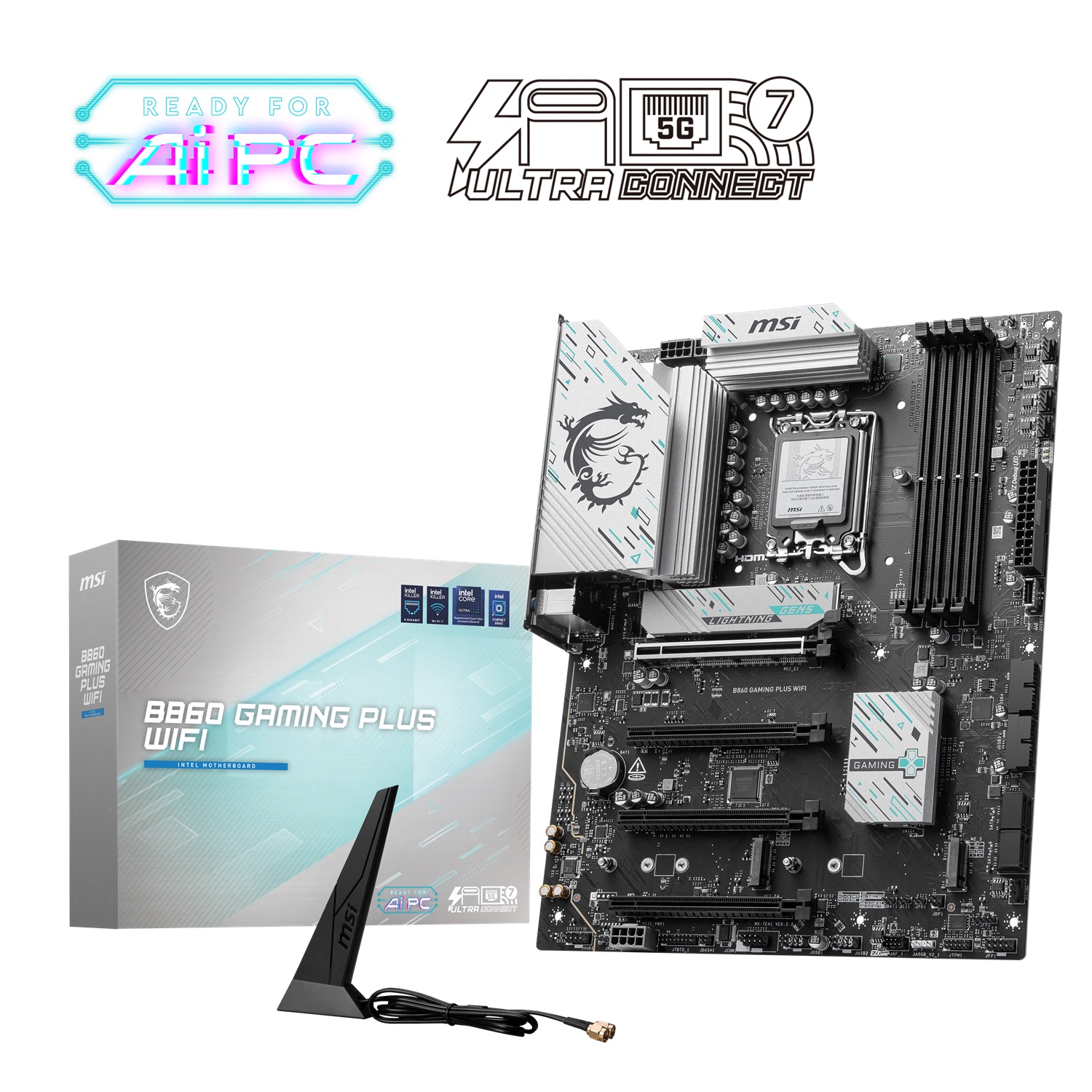 MSI B860 GAMING PLUS WIFI, INTEL B860 ATX Motherboard