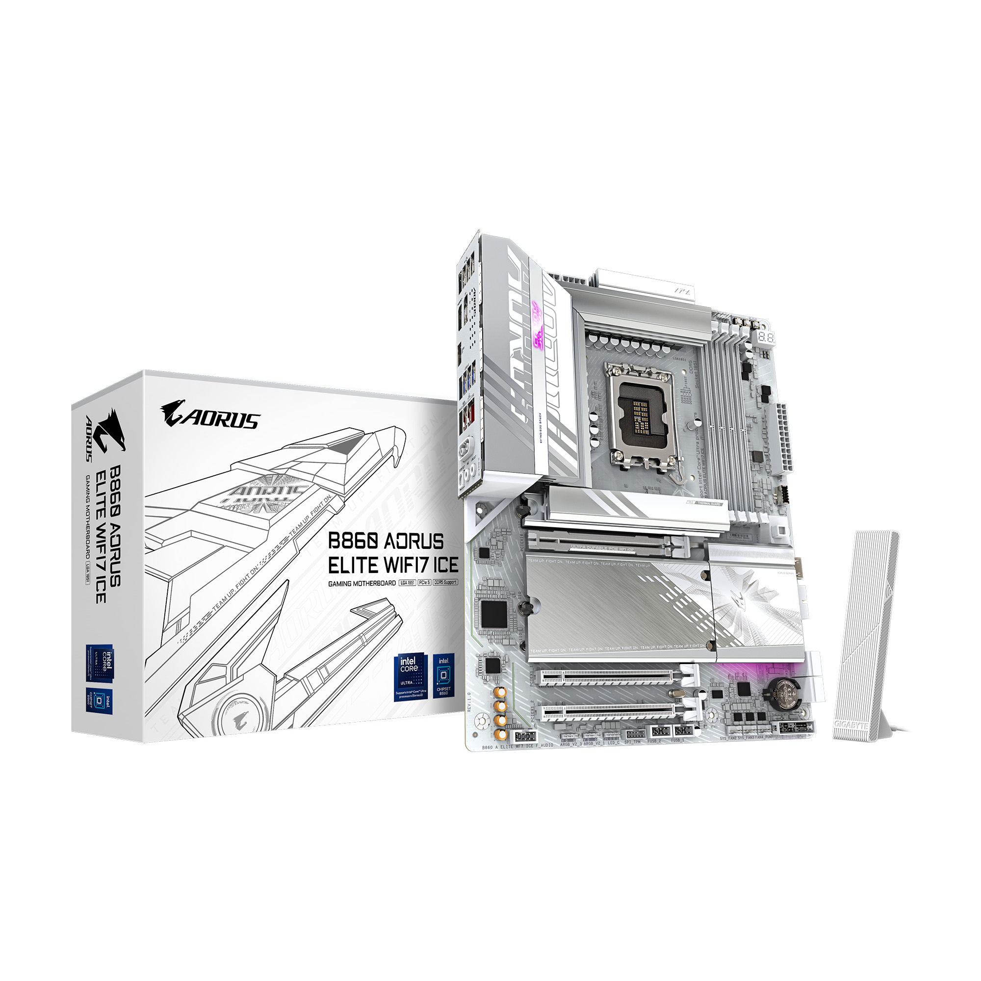 GIGABYTE B860 AORUS ELITE WIFI7 ICE Intel Core Ultra (Series 2)