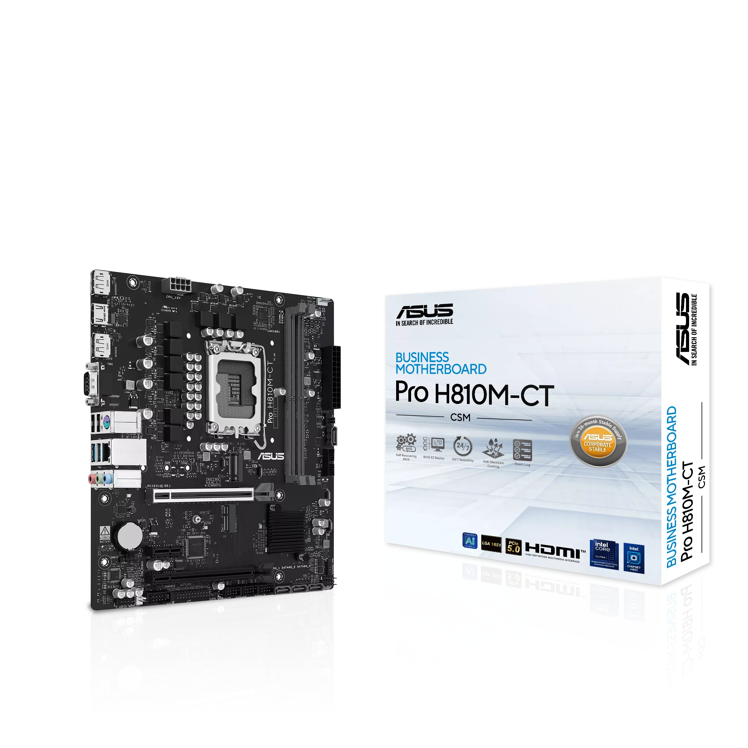 ASUS PRO H810M-CT-CSM Micro-ATX mATX Intel H810 business motherboard