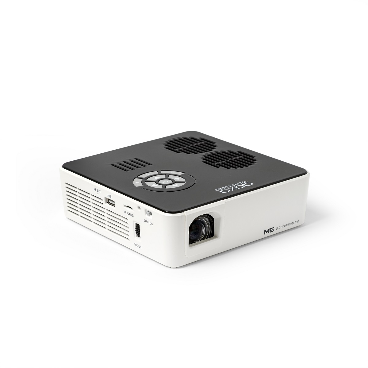 AAXA M5 HD LED DLP Mini Portable Projector with 900 LED Lumens, HDMI, and Media Player for Business and Home use (MP-500-01)