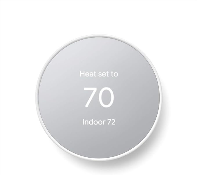 Google Nest Thermostat - Smart Thermostat for Home - Programmable WiFi Thermostat - Snow