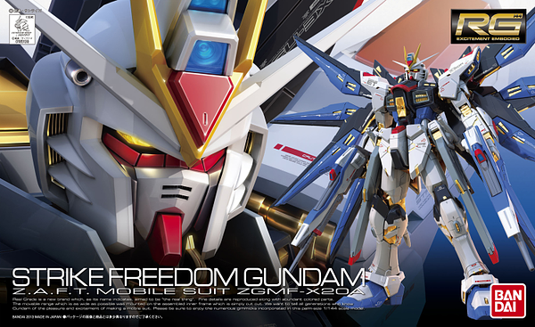 BANDAI RG #14 1/144 Strike Freedom Gundam 'Gundam SEED Destiny' Kit de modélisation