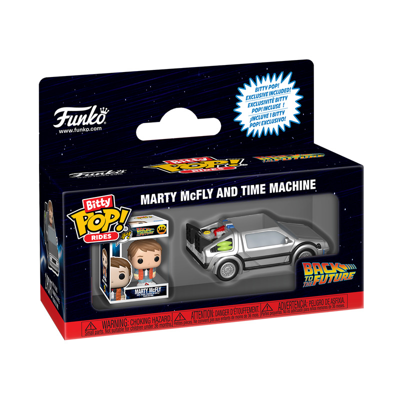 Funko Pop! Bitty  Back to The Future - Marty McFly with Time Machine