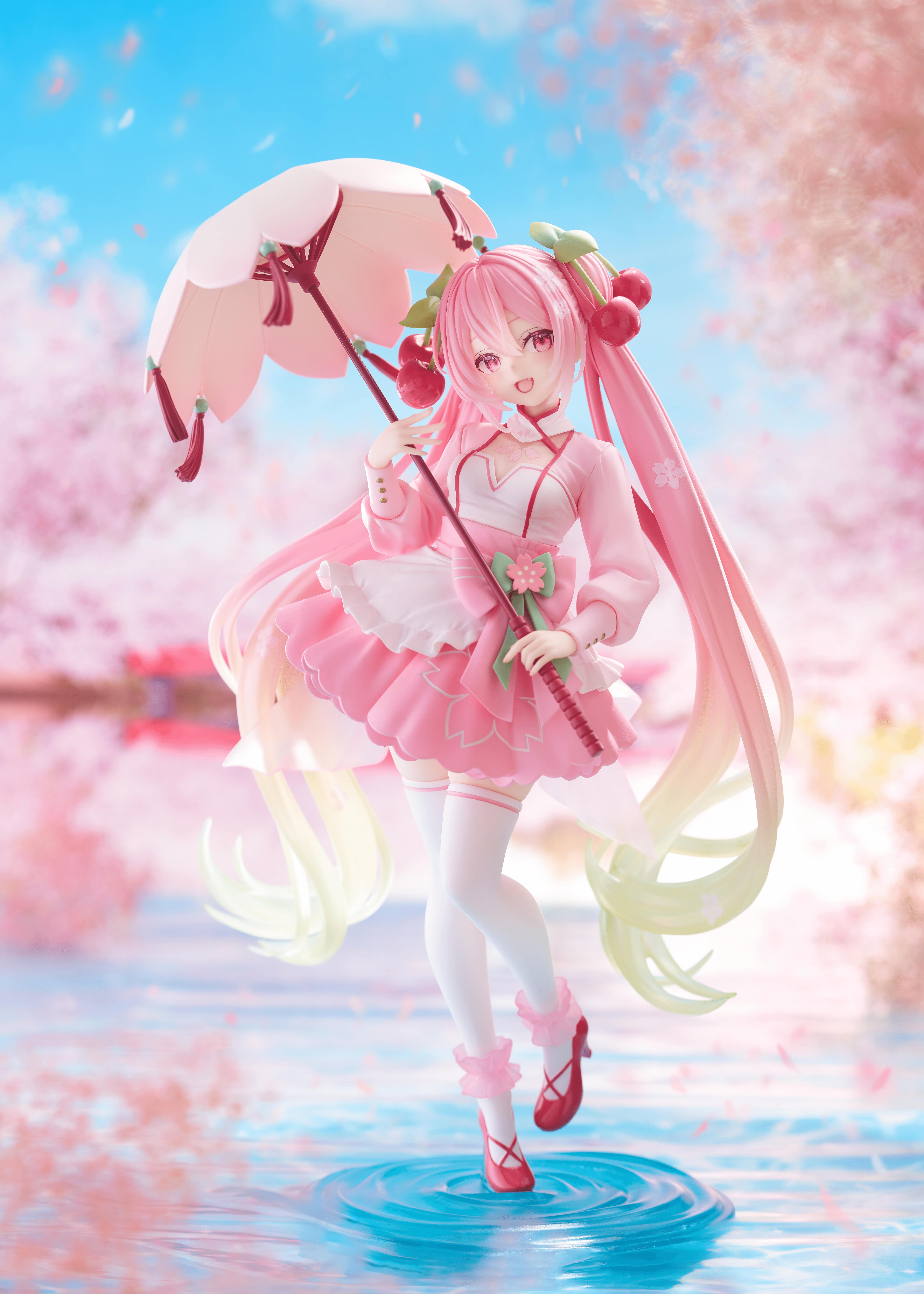 TAITO Sakura Miku AMP+ Figure (Sakura Dress Ver.)