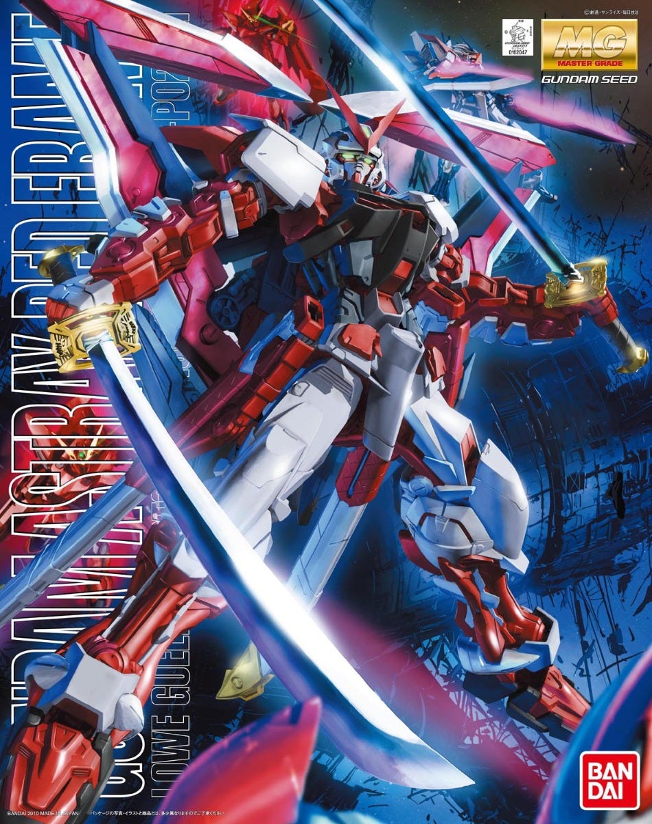 BANDAI Hobby MG 1/100 Gundam Astray Red Frame Revise Kai Custom 'Gundam SEED Astray' Kit de modélisation