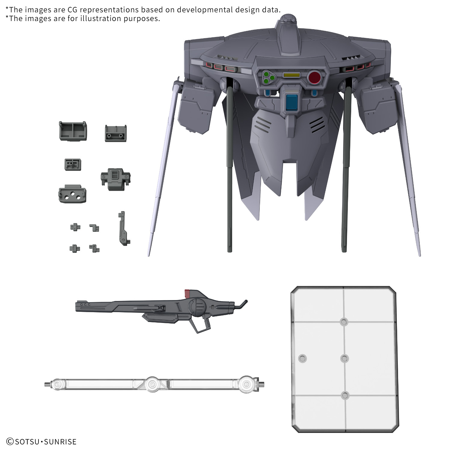BANDAI Hobby 1/144 Option Parts Set Gunpla #15 (Cavalier Aifrid) "Gundam SEED Freedom" Kit de modélisation
