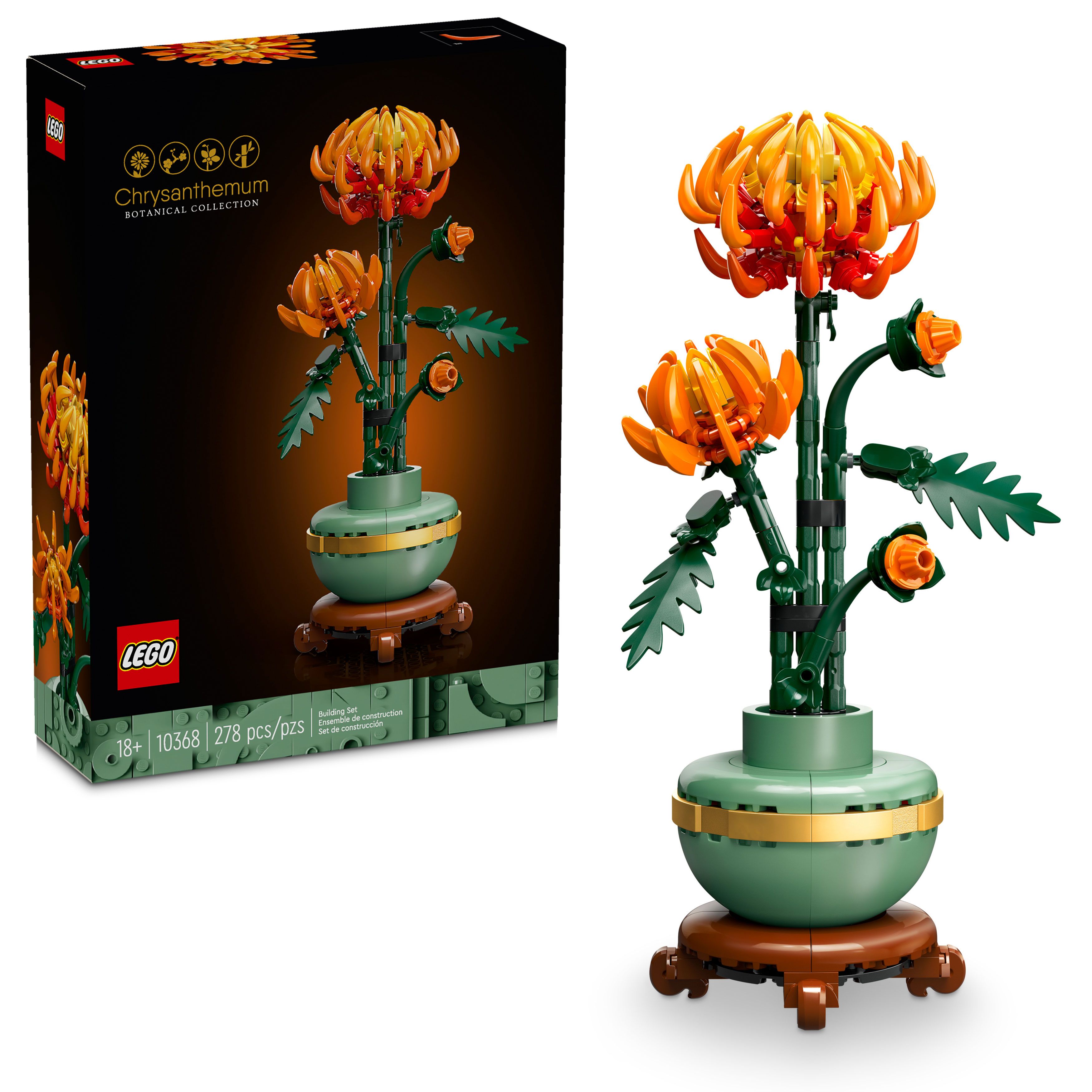 LEGO Icons Ensemble de construction de décoration de fleurs de chrysan