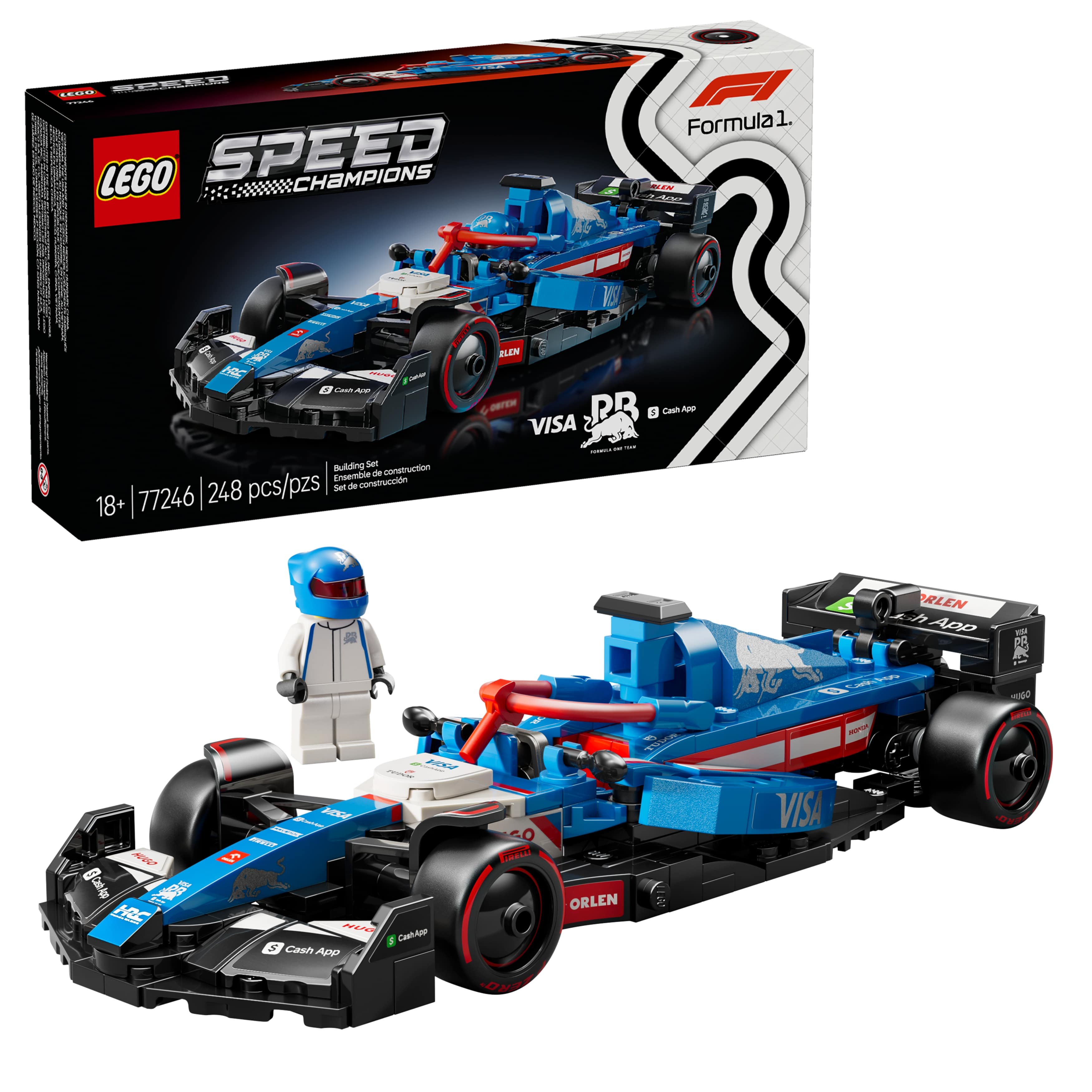 LEGO Speed Champions Voiture de course Visa Cash App RB VCARB 01 F1 ,