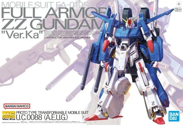 BANDAI Hobby MG 1/100 FULL ARMOR ZZ GUNDAM Ver.Ka Model Kit