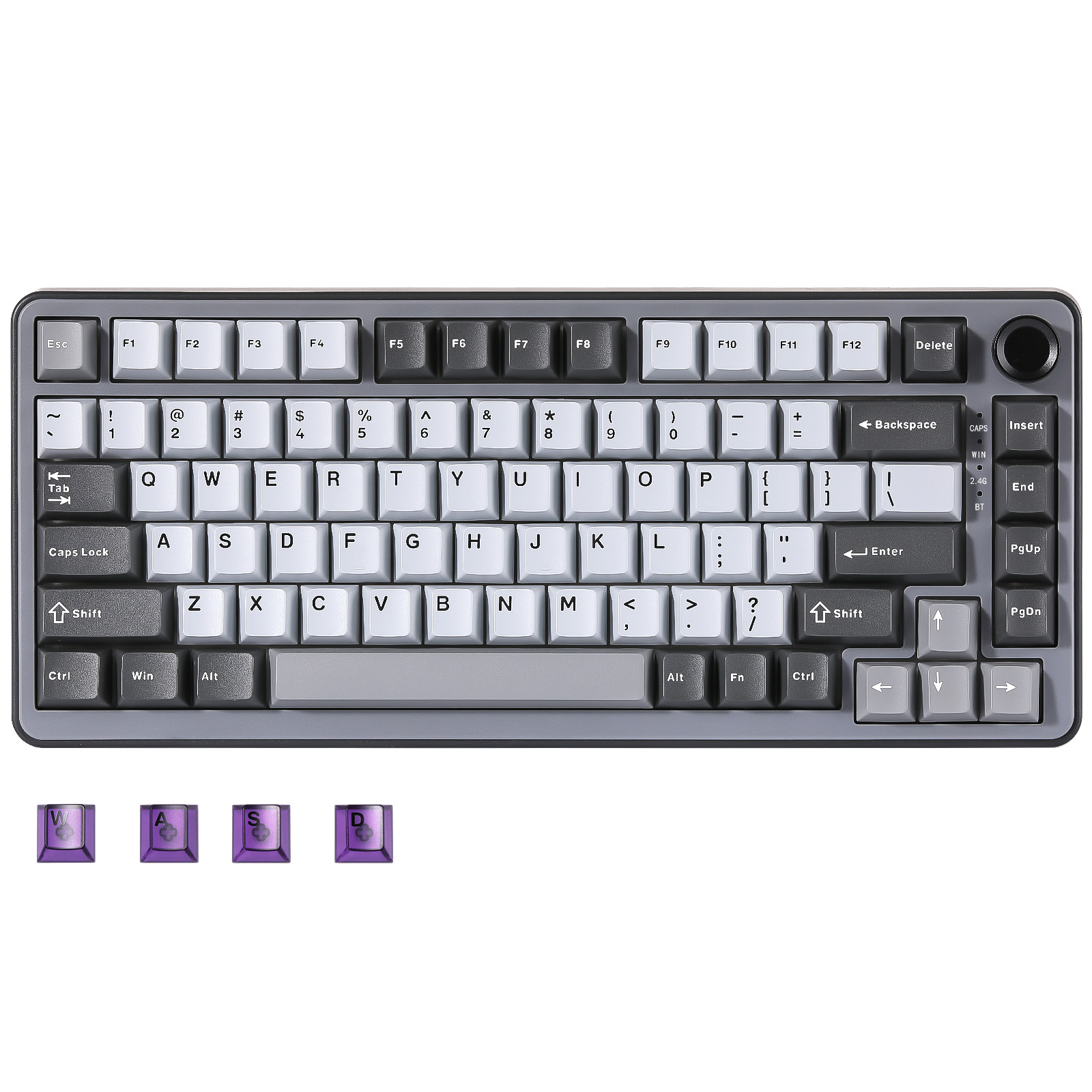 Yunzii B75 PRO Tri-Mode Dark Grey 75% Knob Mechanical Keyboard