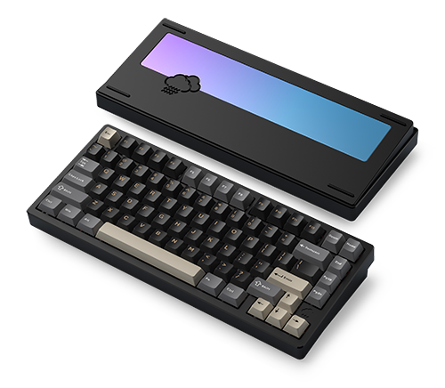 WOB RAINY75 75% Black Customized Mechanical Aluminum Keyboard