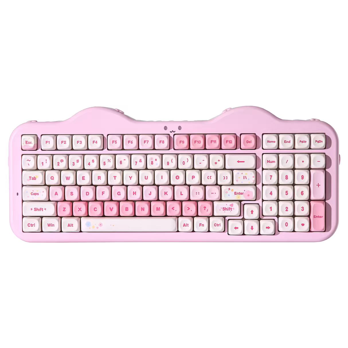 YUNZII C98 Pink Tri-Mode Cake Kitten Custom Mechanical Keyboard