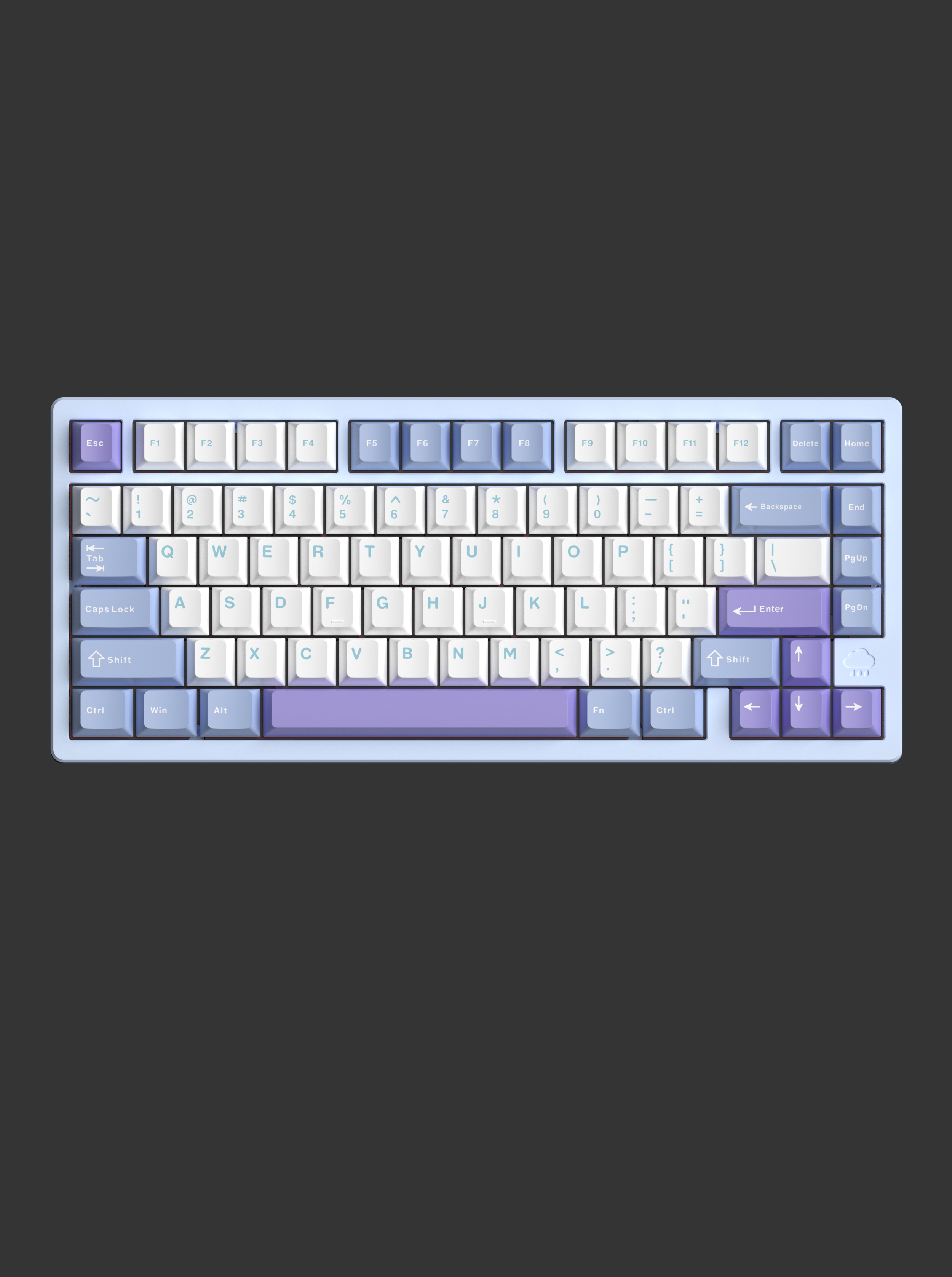 WOB RAINY75 75% Blue Customized Mechanical Aluminum Keyboard