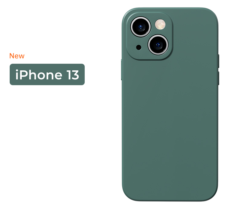 BENKS (Cube) - Étui protecteur souple pour iPhone 13 6,1 po vert