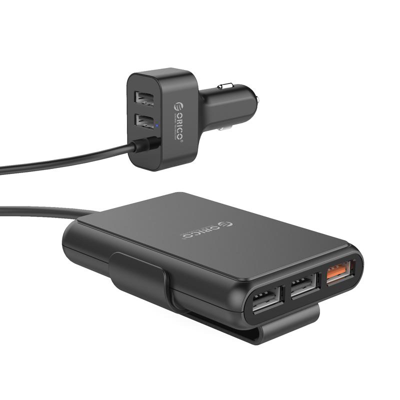 ORICO - 52W Chargeur pour la voiture à 5 ports avec rallonge