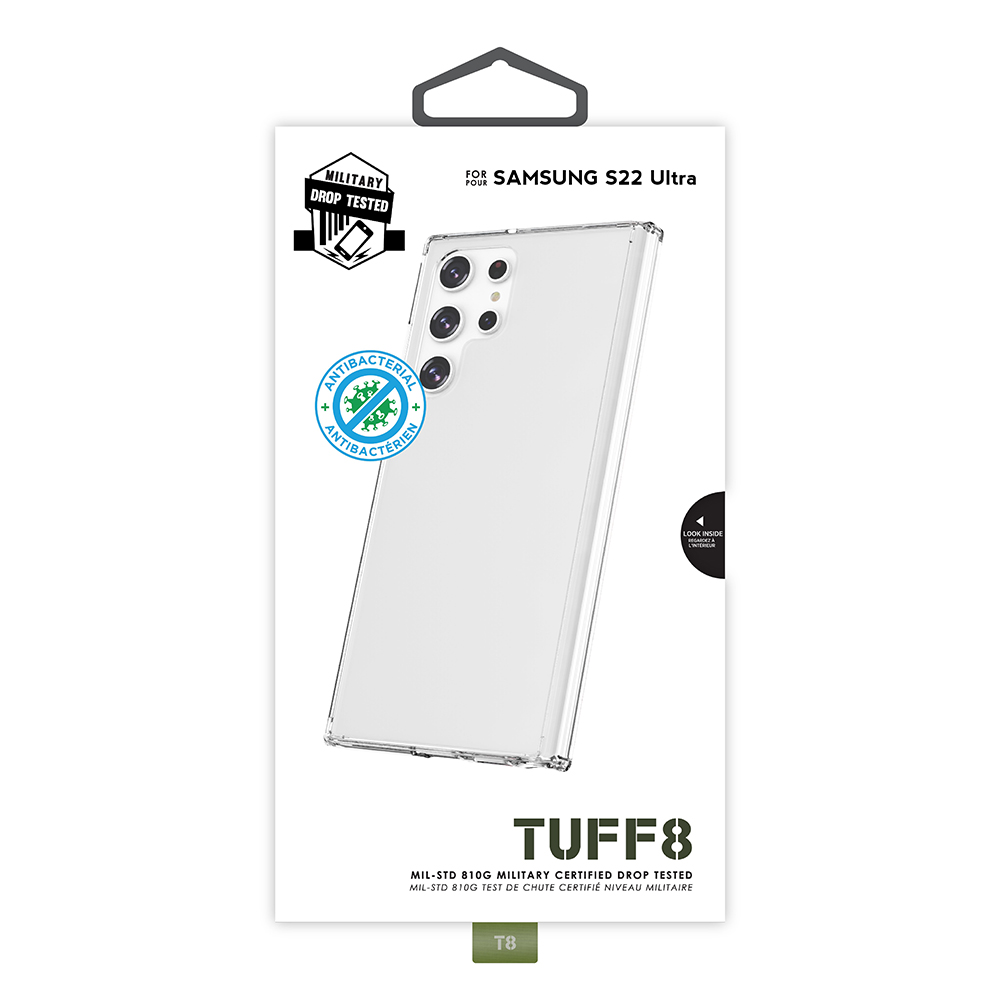 TUFF8 CLEAR BACK CASE FOR SAMSUNG GALAXY S22 ULTRA(Open Box)