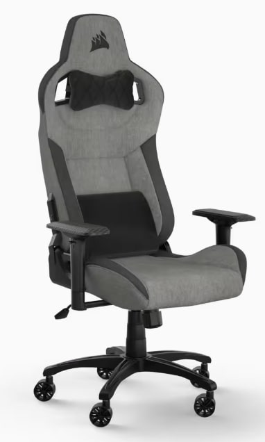 CORSAIR T3 RUSH Fabric Gaming Chair - Grey/Charcoal