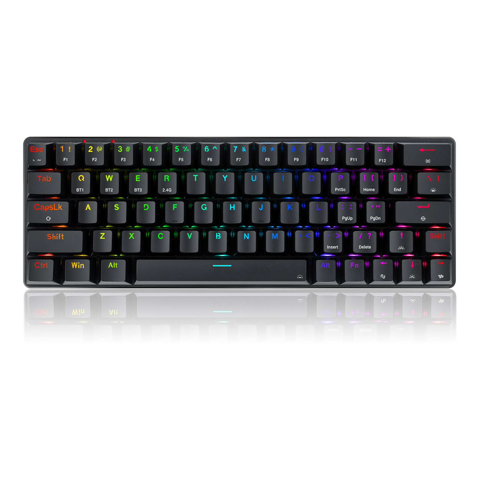 Redragon Jax Pro (K613P) Bluetooth, 2.4G,Wired connection Blue Switch Mechanical Gaming Keyboard durable key 63 key portable de