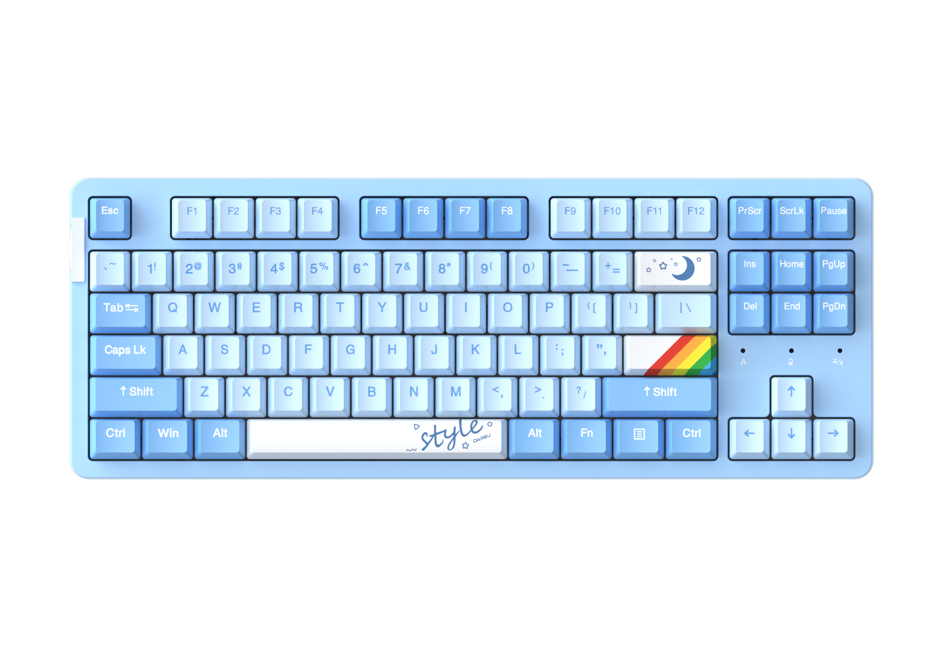 DAREU A87 Pro Tri-mode 2.4G Wireless/Bluetooth Gasket Structure Hot Swappable RGB Mechanical Keyboard Violet Gold Pro Custom...