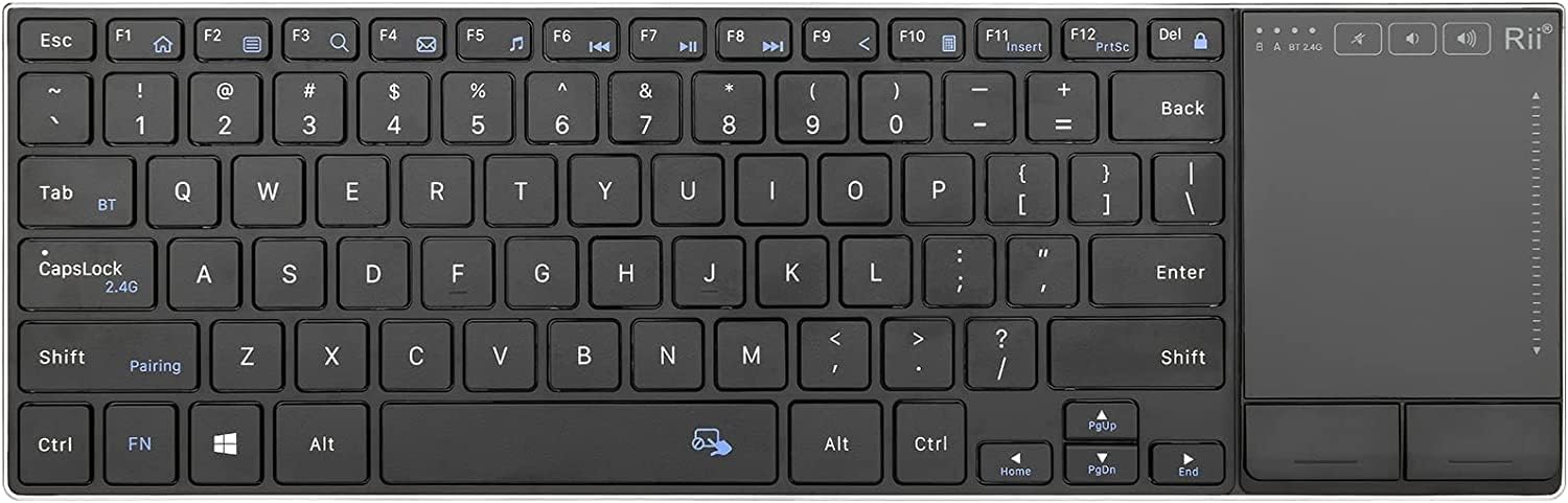 Rii K22BT Wireless Scissor Switch Keyboard with Built-in Touchpad