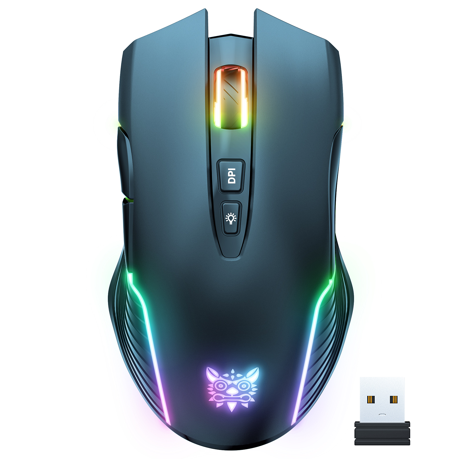 Onikuma 2.4G Wireless CW905 Wireless RGB Gaming Mouse,3600DPI