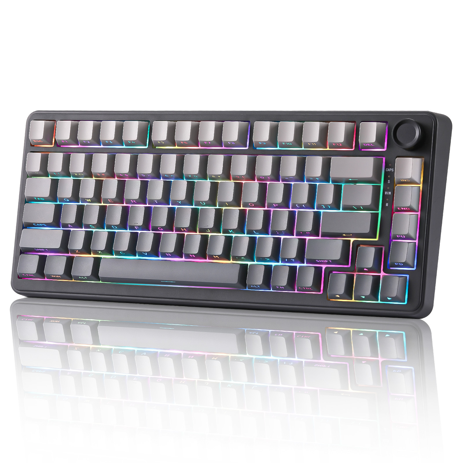 Yunzii B75 Wired RGB Black Gaming Keyboard Pre-lubed Tactile Switch(Open Box)