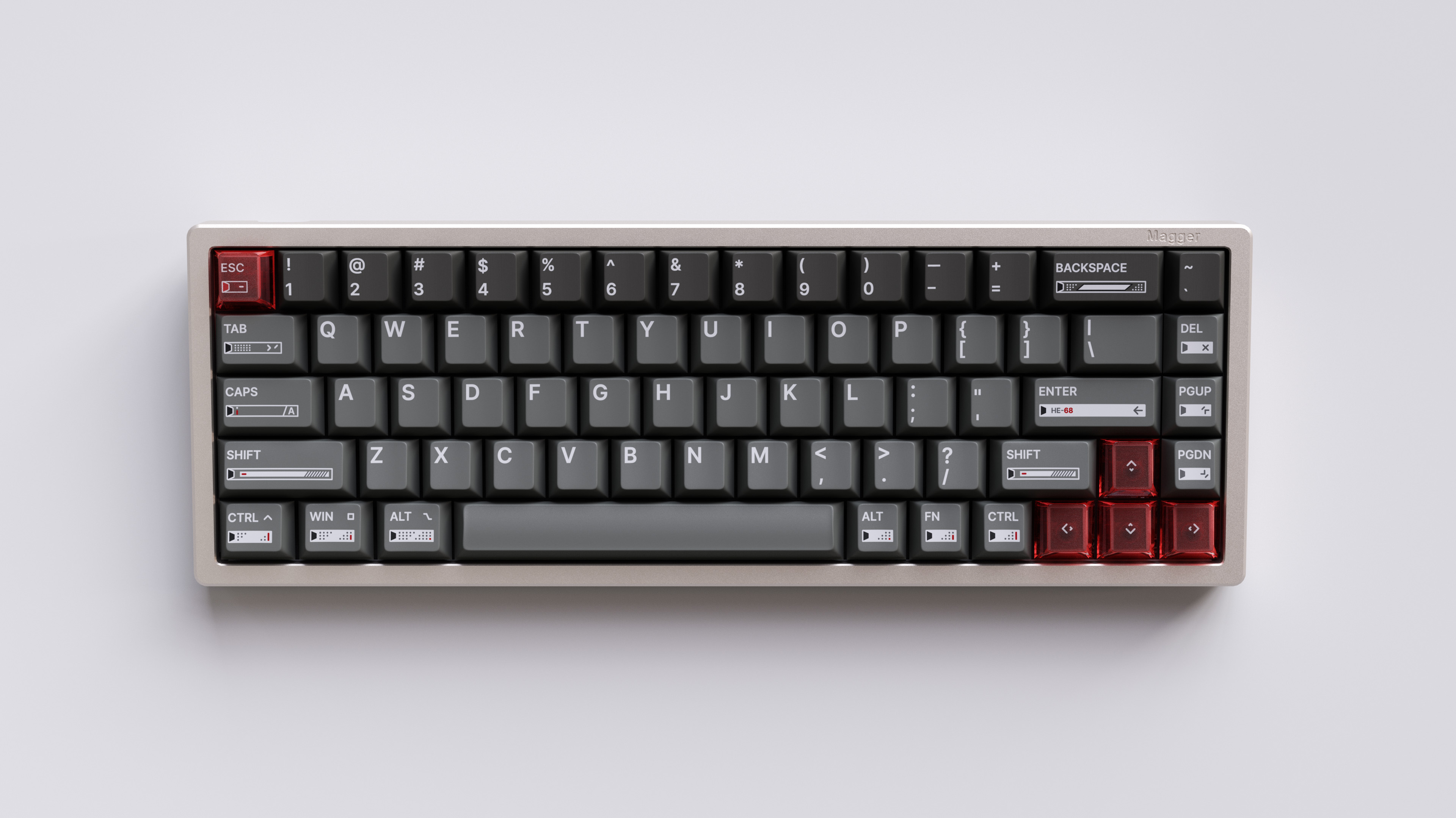 Magger68 Perf Champagne Gold 60% Magnetic Switch Gaming Keyboard