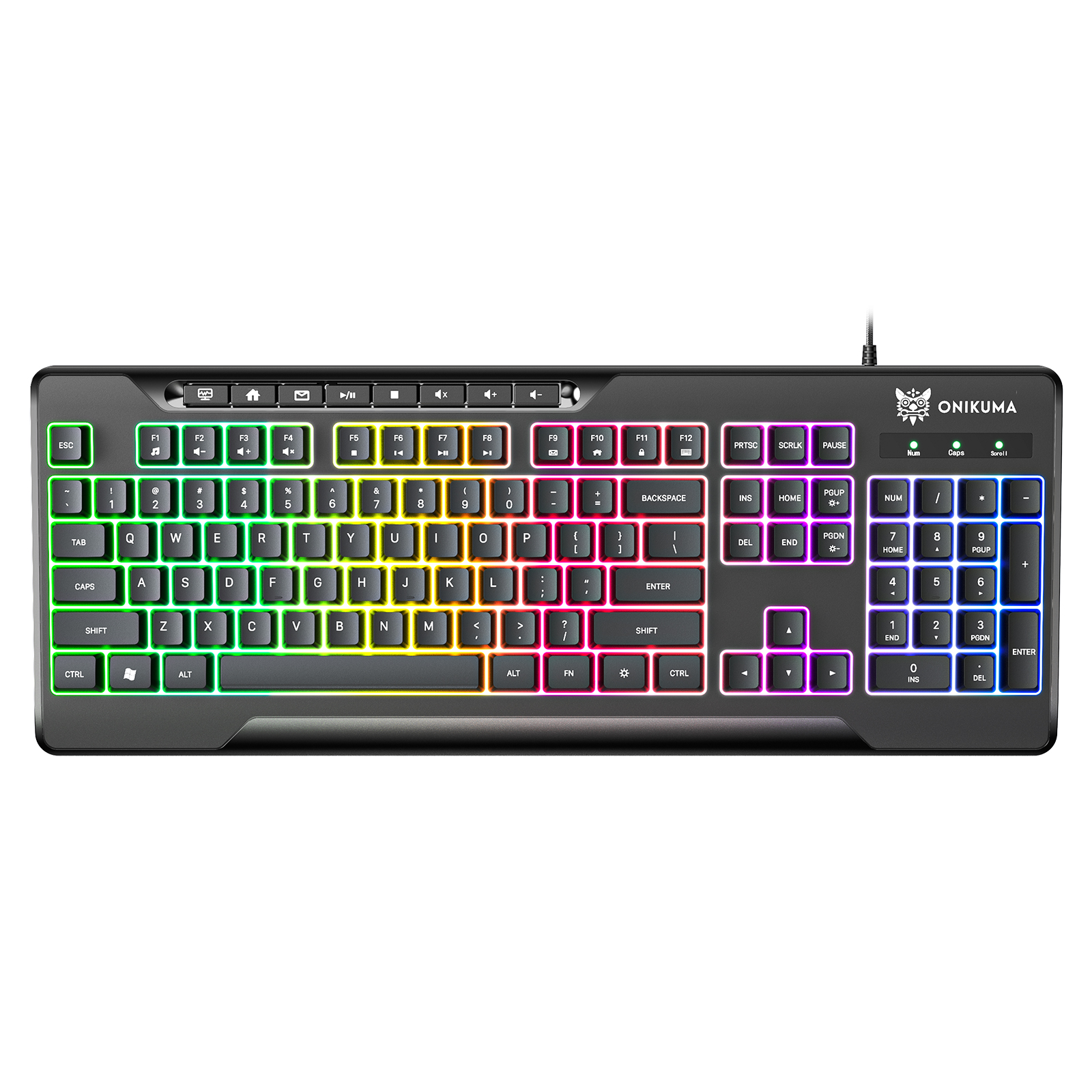 ONIKUMA G32 Matte Black Wired Gaming Keyboard RGB Backlit