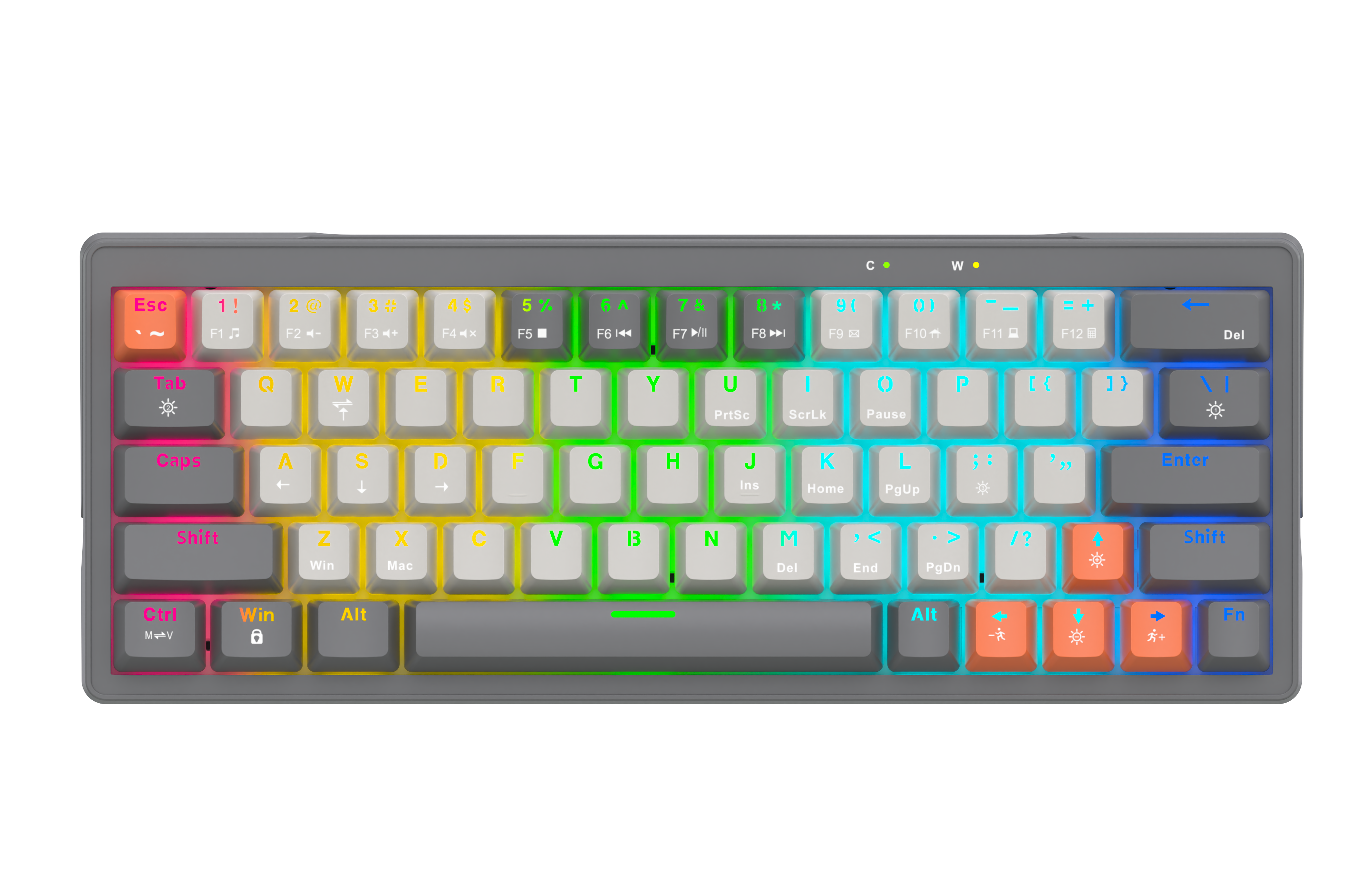 iCAN MK1111 68 Key Wired RGB Gaming Keyboard with Side Light Effect