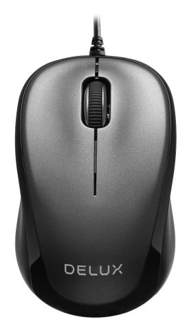 Delux M131BU Black Wired Optical Mouse, 3 Buttons,1000 DPI