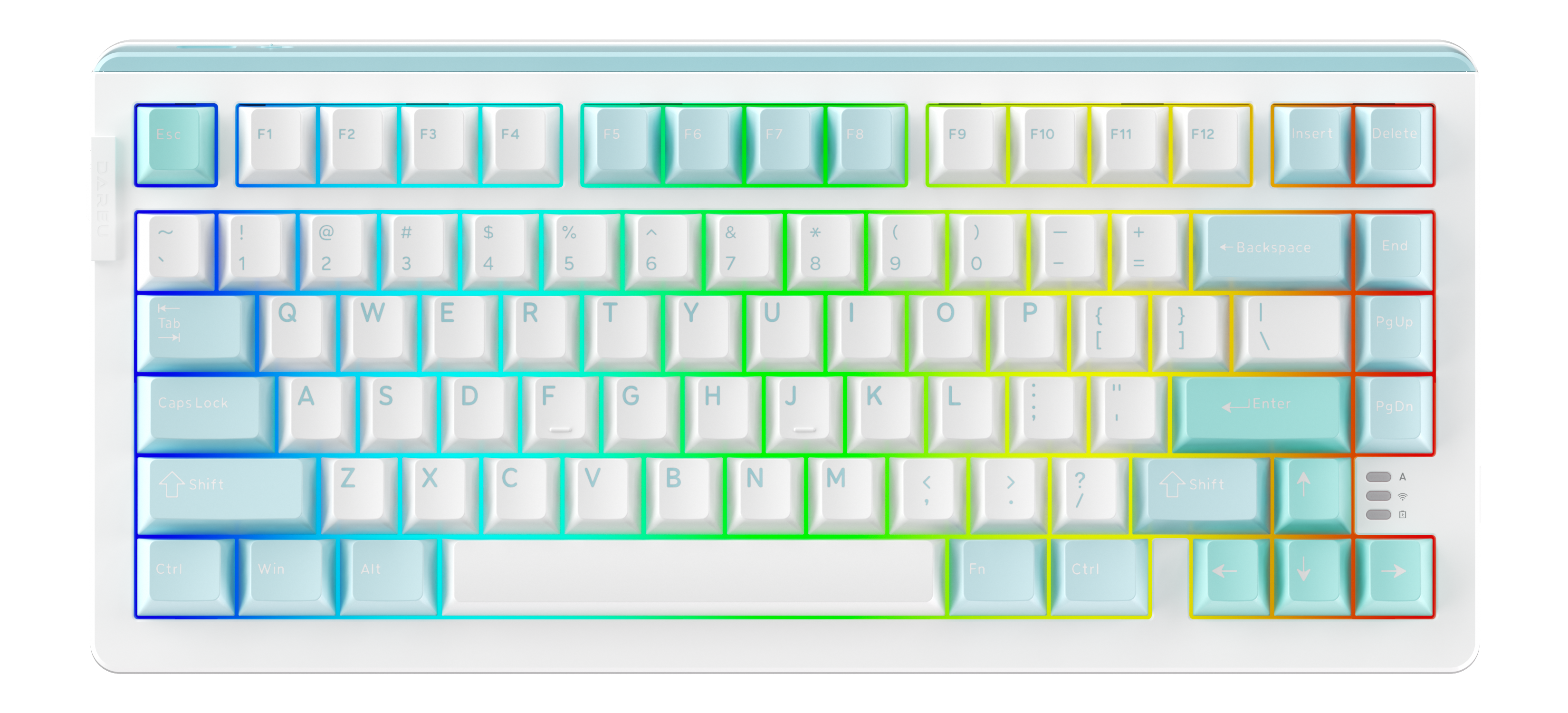 Clavier de jeu mécanique RVB tri-mode DAREU EK81 Max, taille compacte(Open Box)