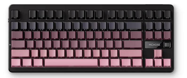 MCHOSE G87 Black Pink Wireless Tri-Mode RGB Mechanical Gaming Keyboard(Open Box)