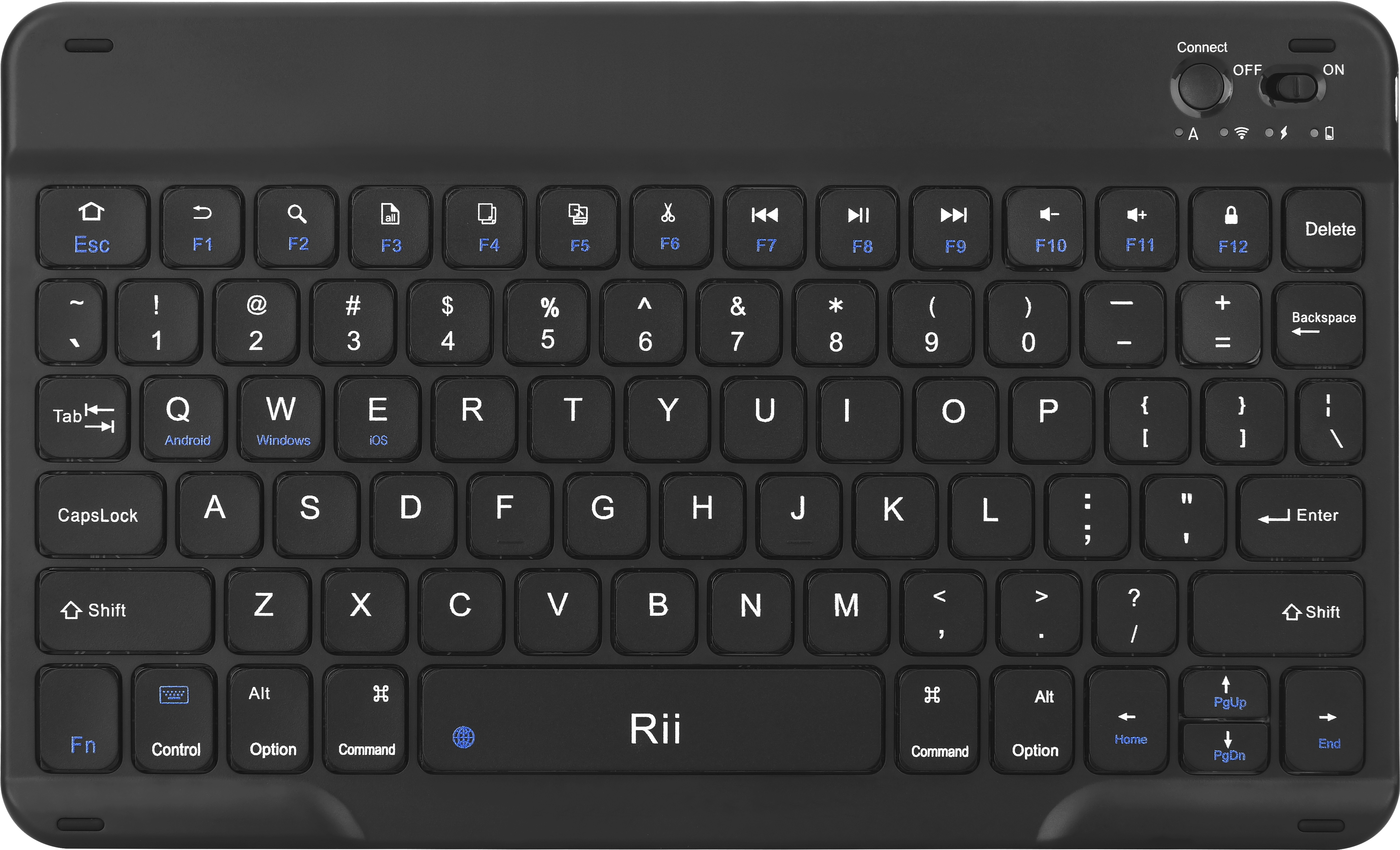 Rii RK302 Bluetooth Keyboard, Ultra-Slim Wireless Keyboard